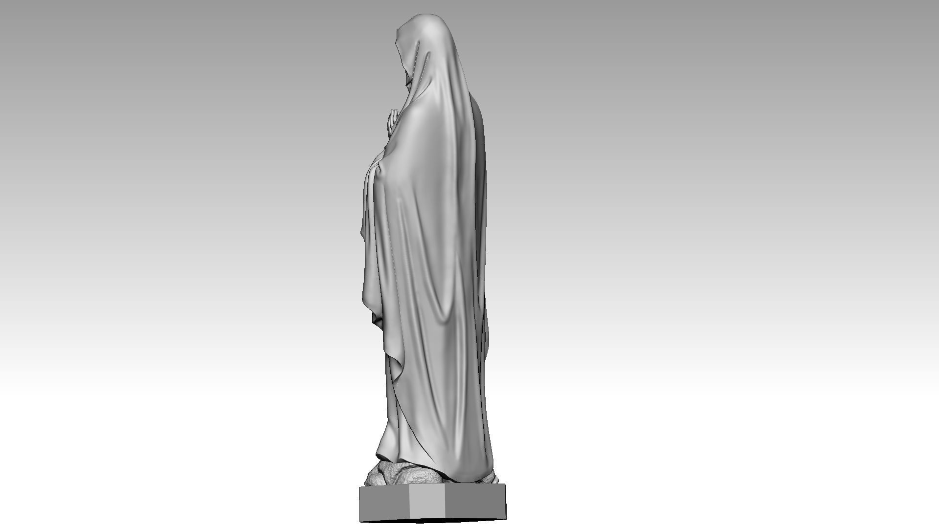 Virgin Mary - N D Lourdes 3d print model 3D print model_3
