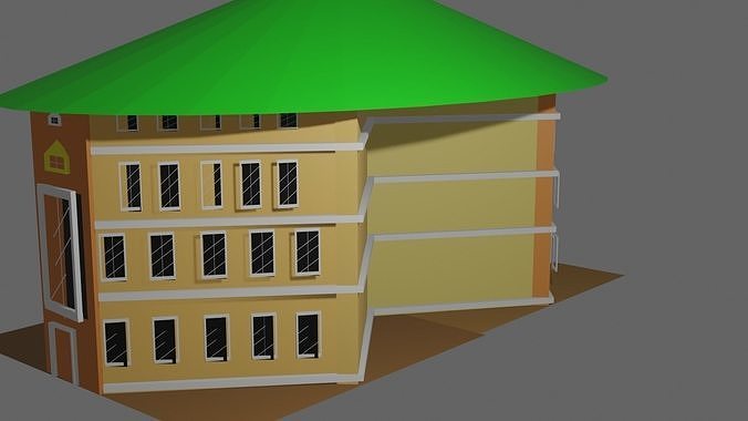 House with roof 3D print model