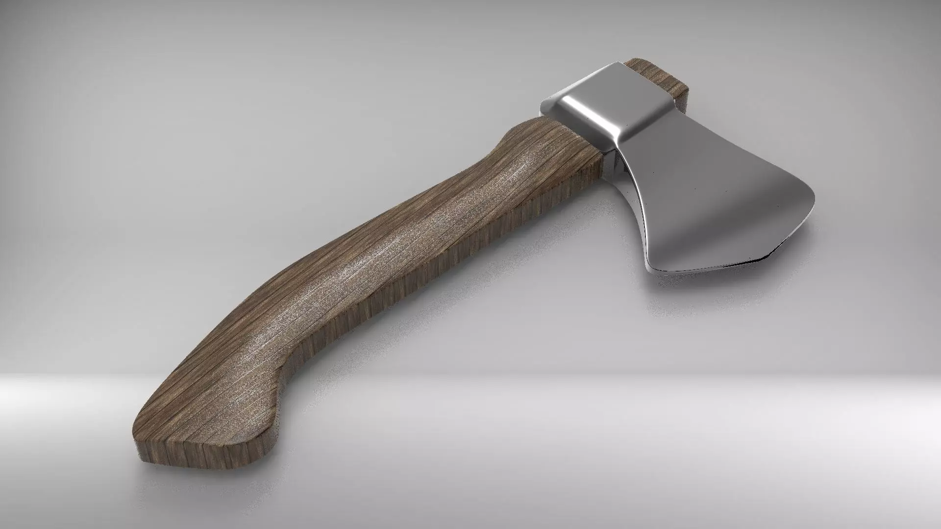 Axe simple nordic Low-poly 3D model_0