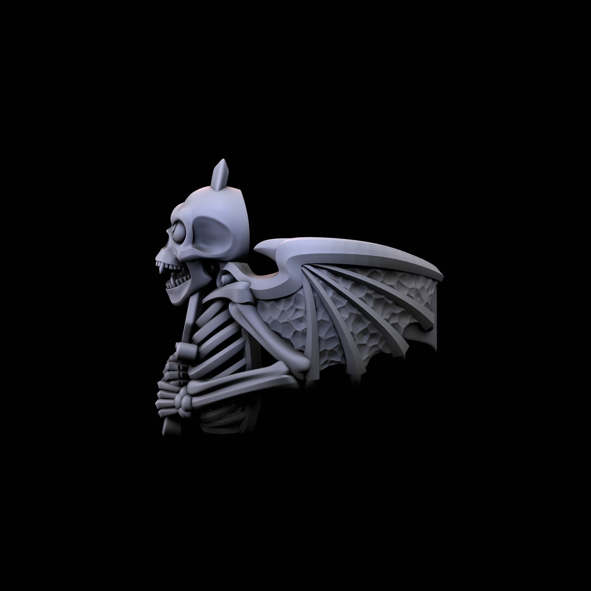 Ring Skeleton Skull 3D print model_3