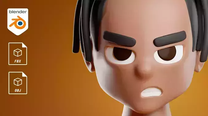3D NFT Stylized Character Base Template in Blender 3D model V2 3D model