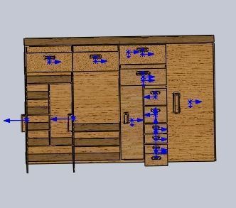 cupboart wooden cabinet with arrows 3D print model_3