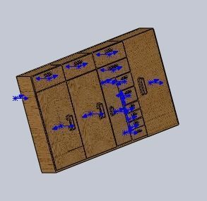 cupboart wooden cabinet with arrows 3D print model_5