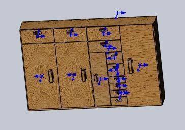 cupboart wooden cabinet with arrows 3D print model_4