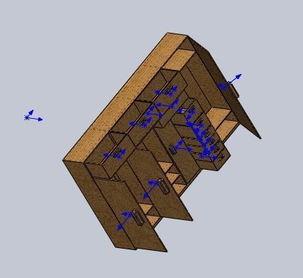 cupboart wooden cabinet with arrows 3D print model_1