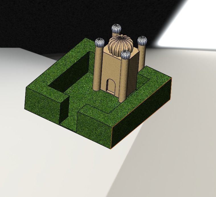 hause box in grass 3D print model_2