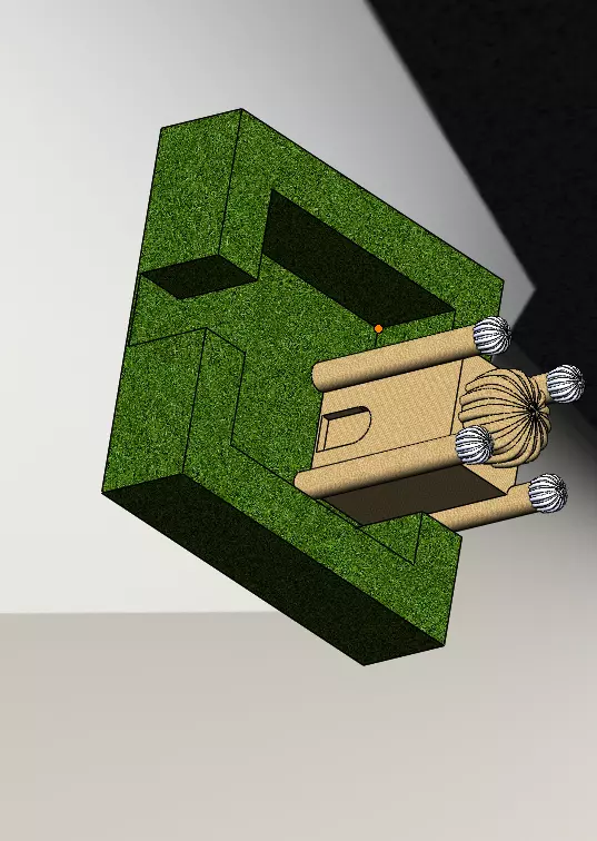 hause box in grass 3D print model_0