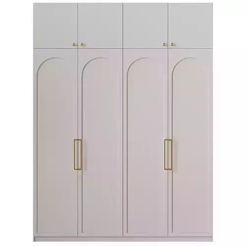 Wardrobe 3 door with brass handles