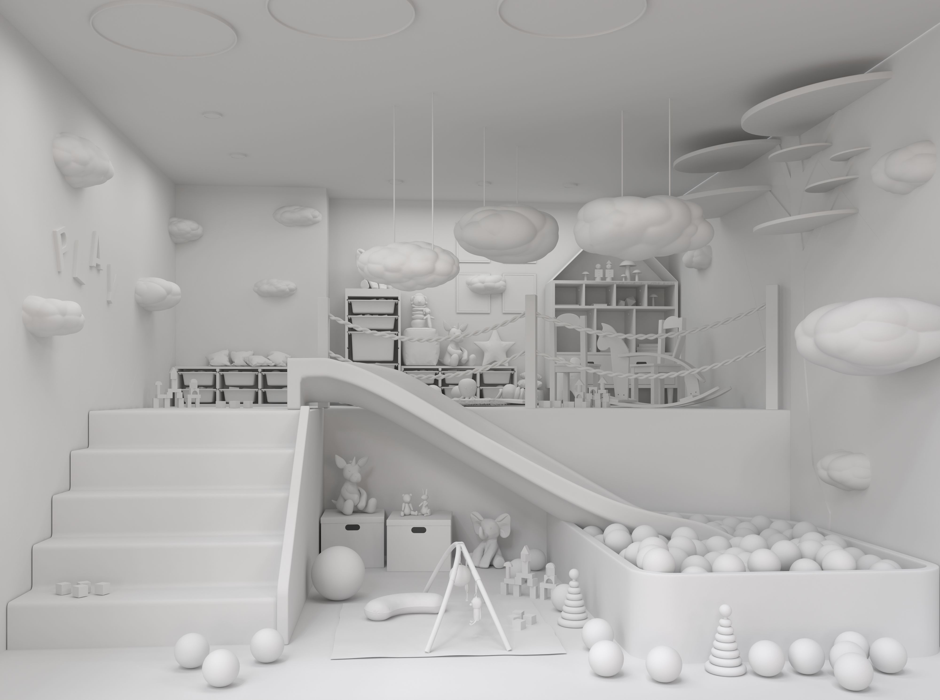 kids play room 3D model_1