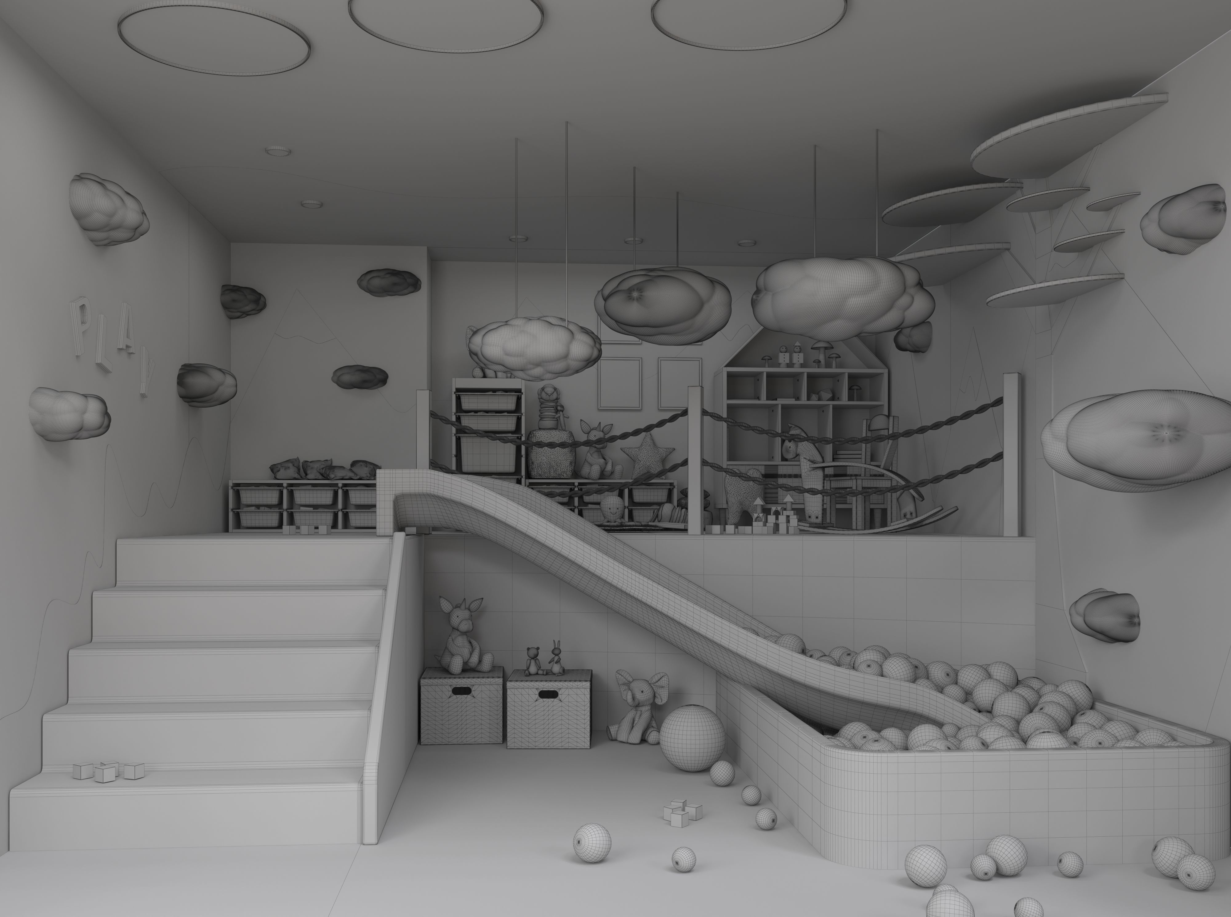 kids play room 3D model_2