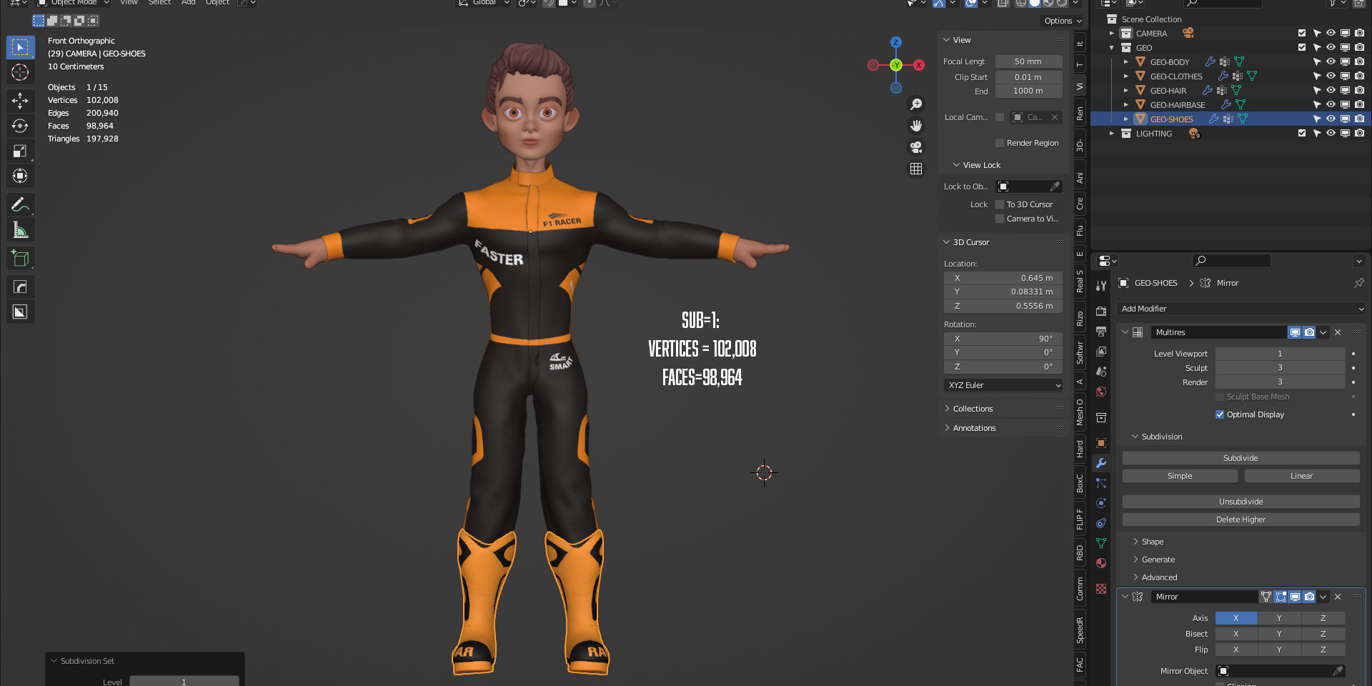 F1 Driver - Richard - Blender 3 3D model_14