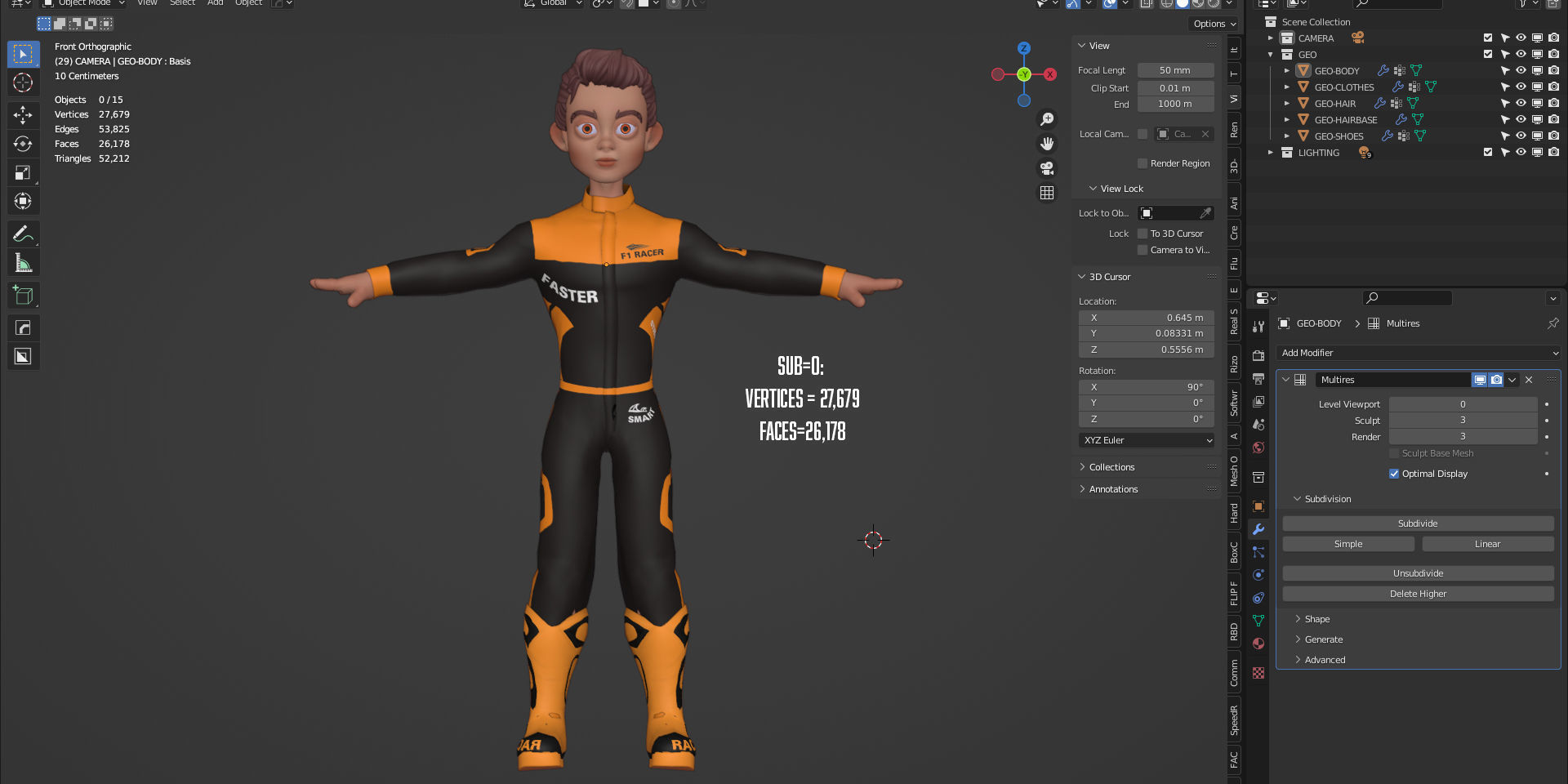 F1 Driver - Richard - Blender 3 3D model_13