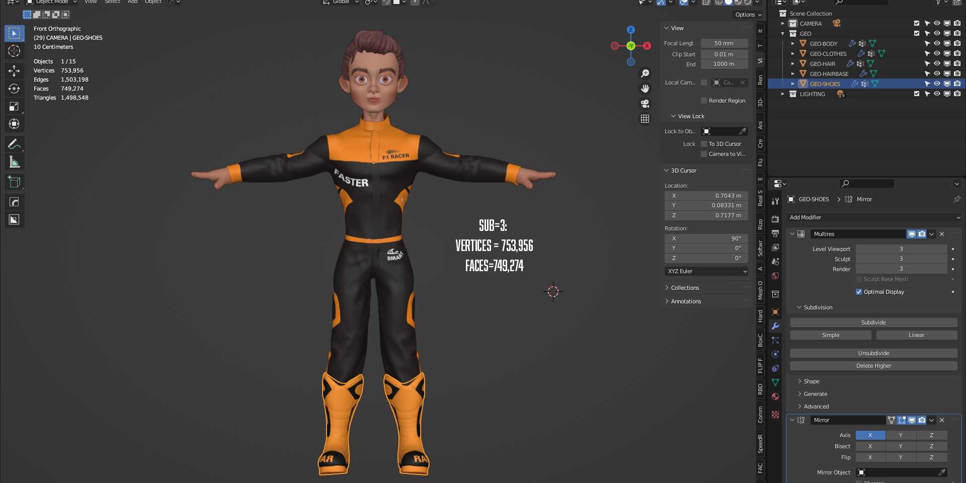 F1 Driver - Richard - Blender 3 3D model_16
