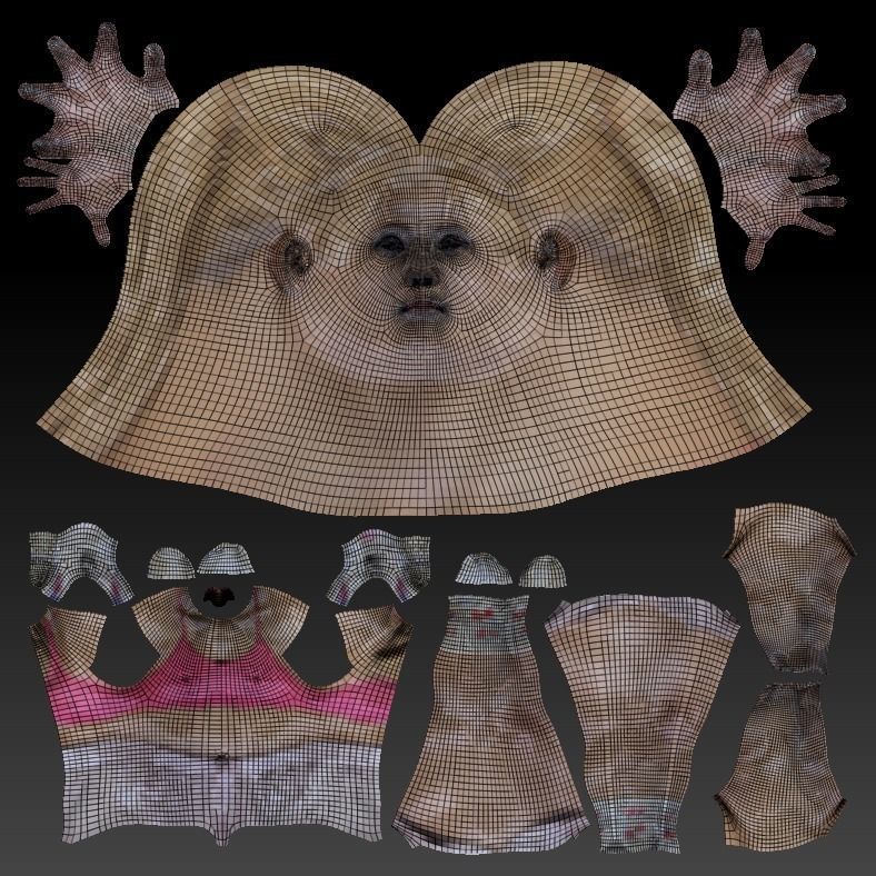 Animated woman sport 347 Low-poly 3D model_9