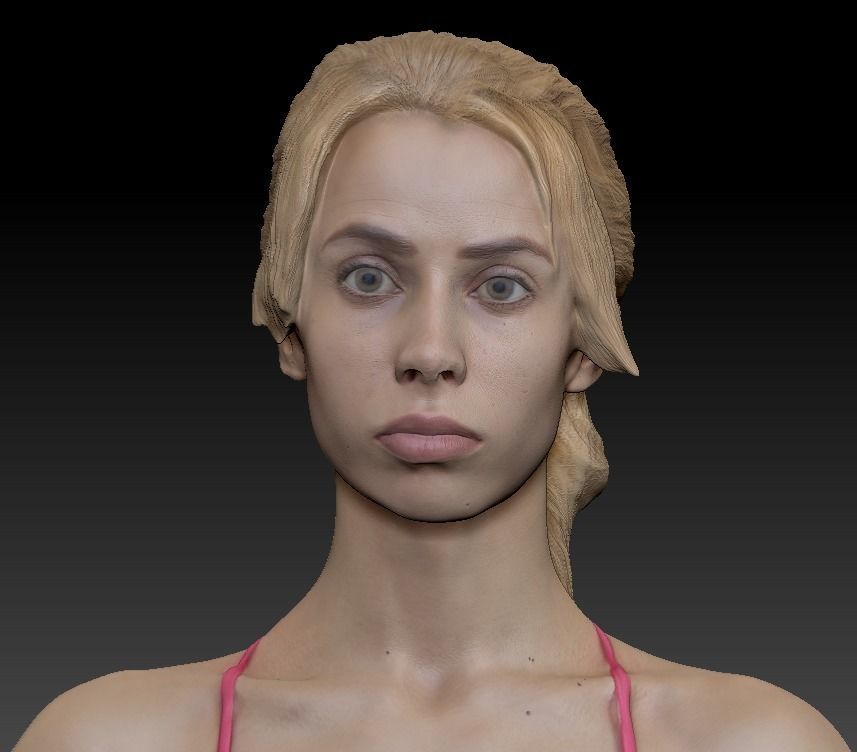 Animated woman sport 347 Low-poly 3D model_8