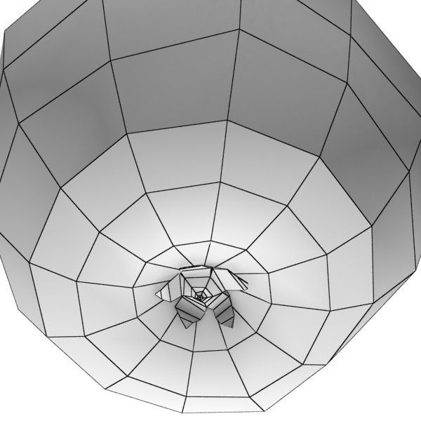 Green Apples in Decorative Metal Bowl 3D model_16