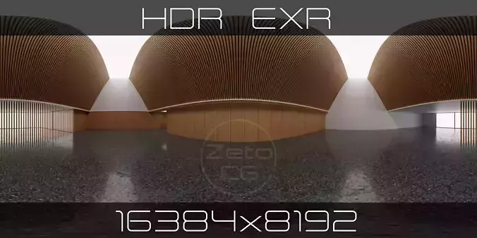 HDRI - Art Museum Gallery Interior 33 - 16384x8192