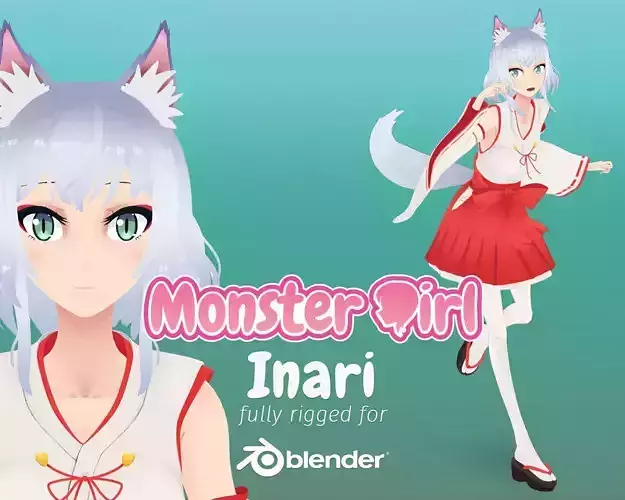 Monster Girl Inari 3D model