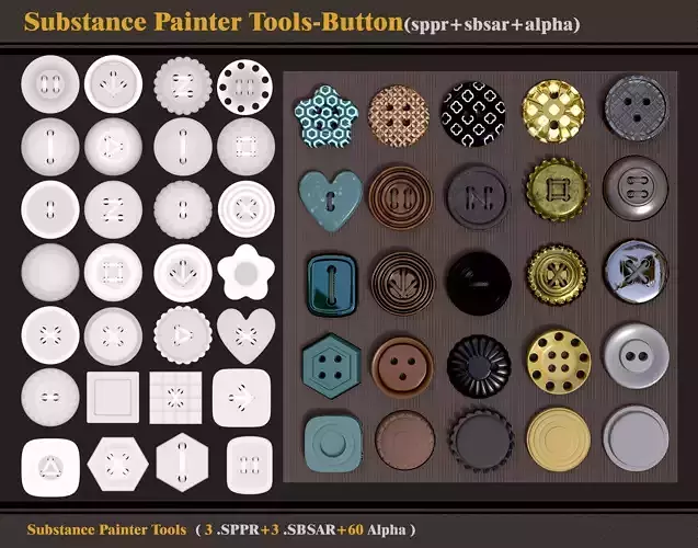 Substance Painter Tools-Button -SBSAR-SPPR-Alpha