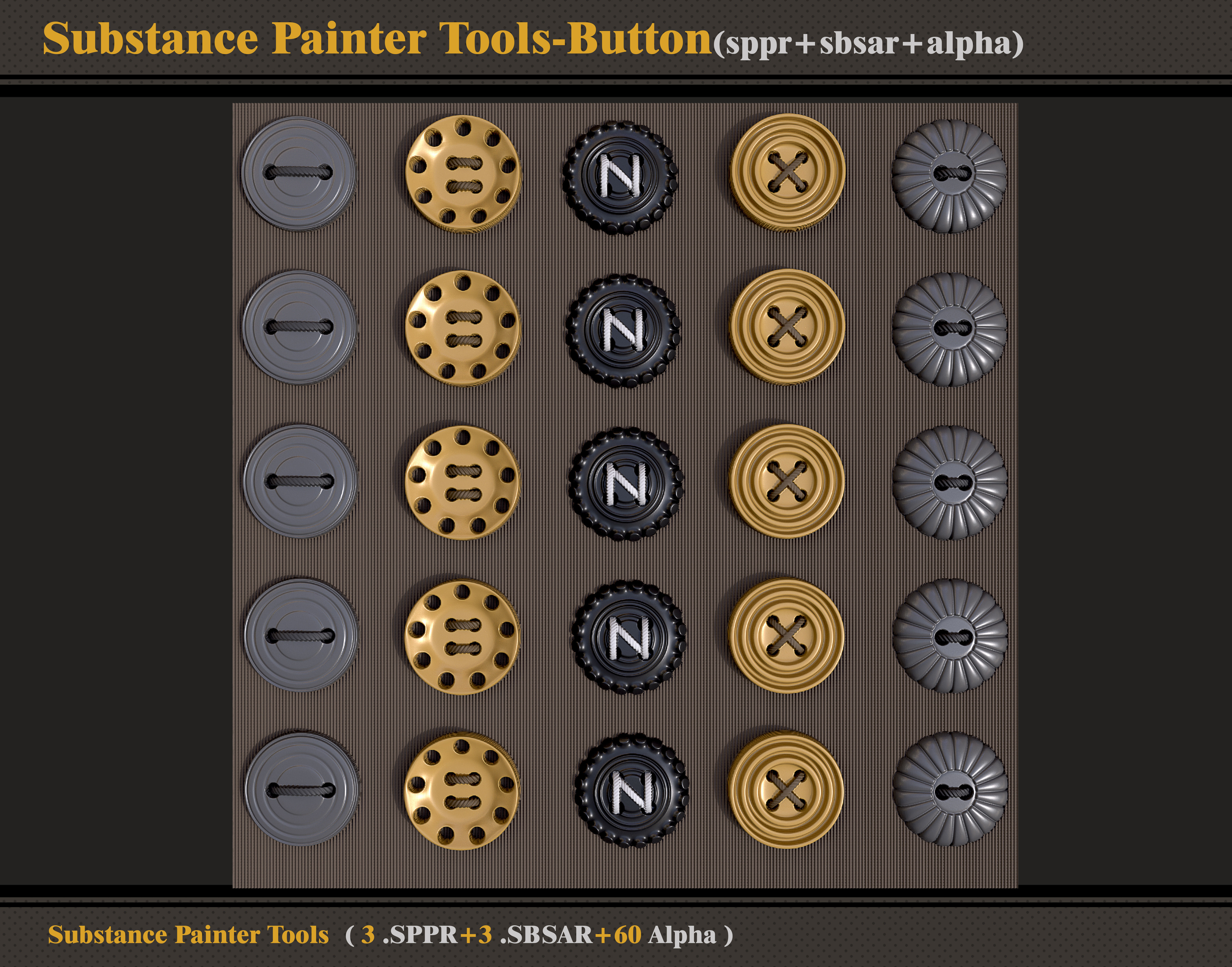 Substance Painter Tools-Button -SBSAR-SPPR-Alpha 3D model_4