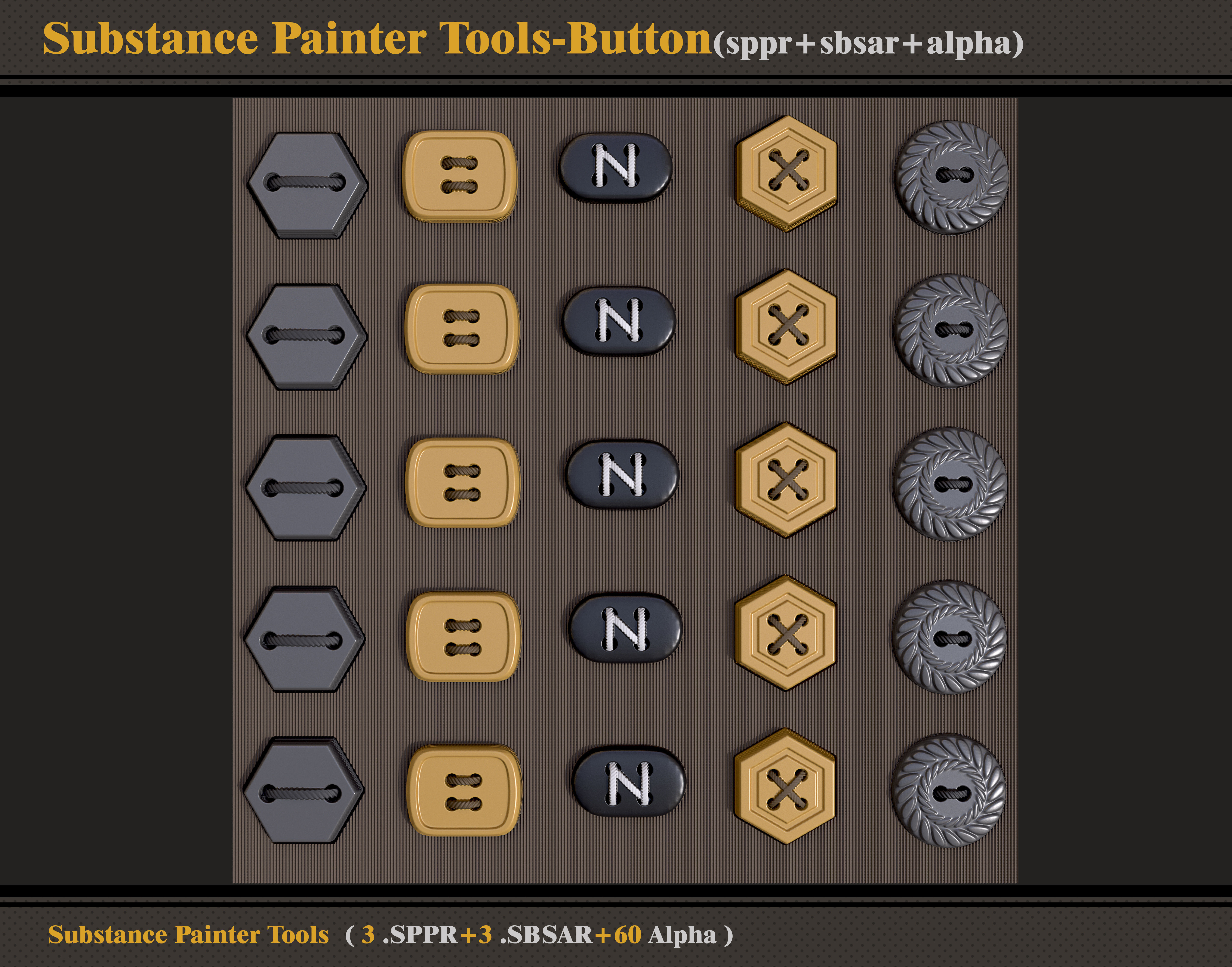 Substance Painter Tools-Button -SBSAR-SPPR-Alpha 3D model_2