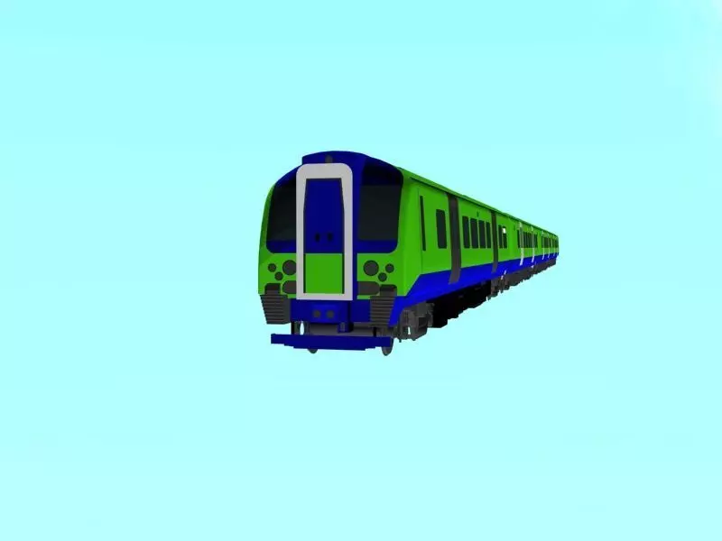 Low Poly Railway Station Platform Train 3D Model 2025 Low-poly 3D model_0