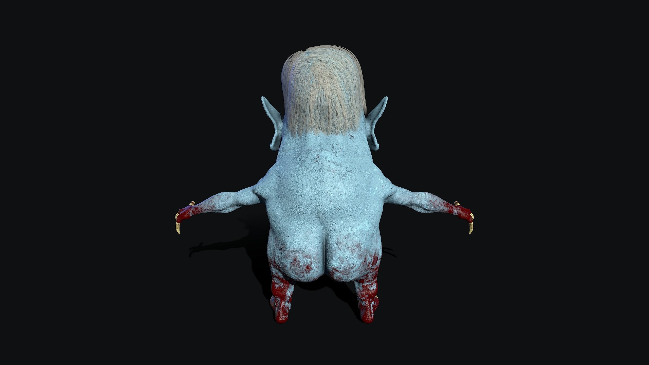 Unholy Creature Low-poly 3D model_8