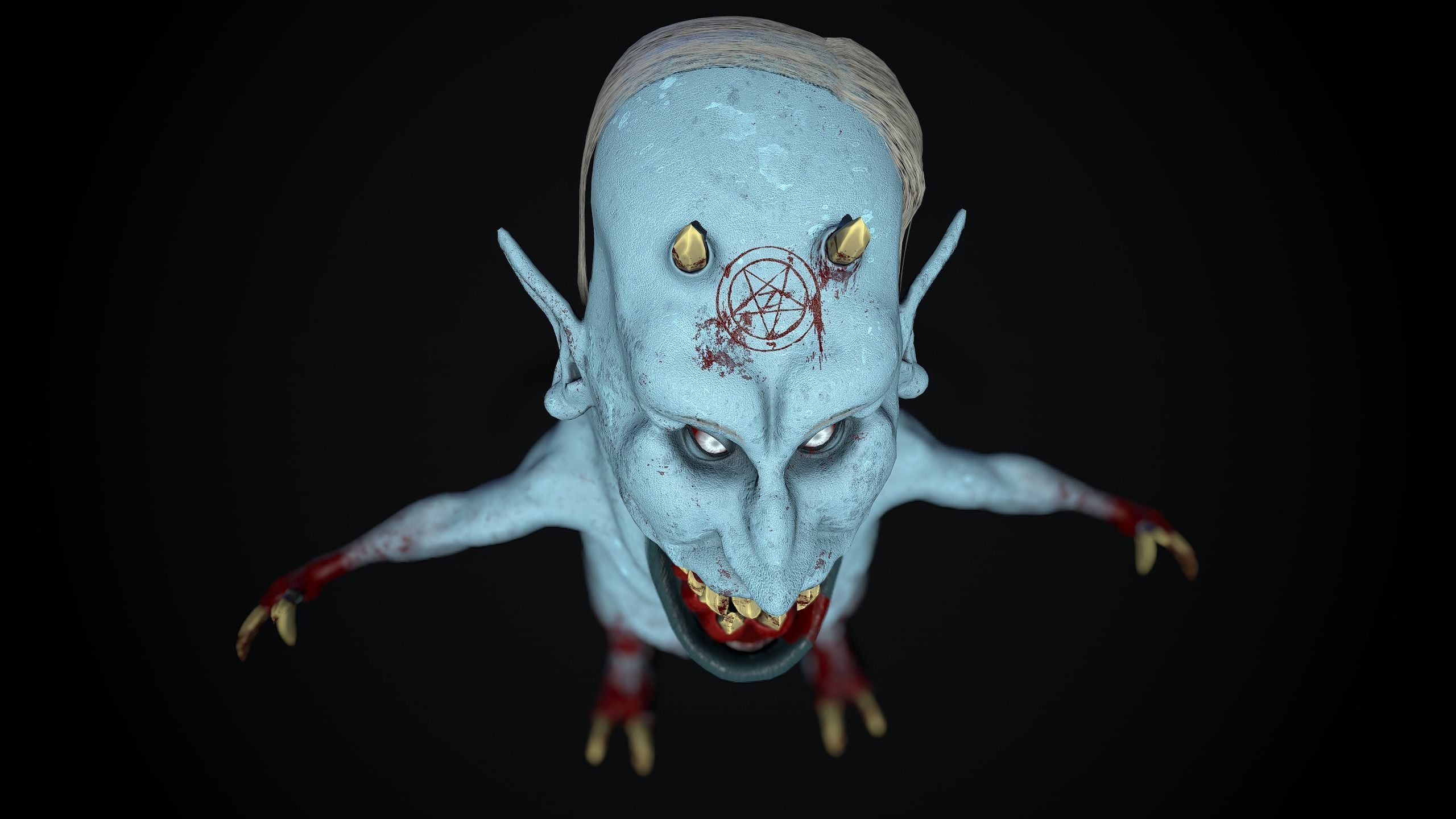 Unholy Creature Low-poly 3D model_6