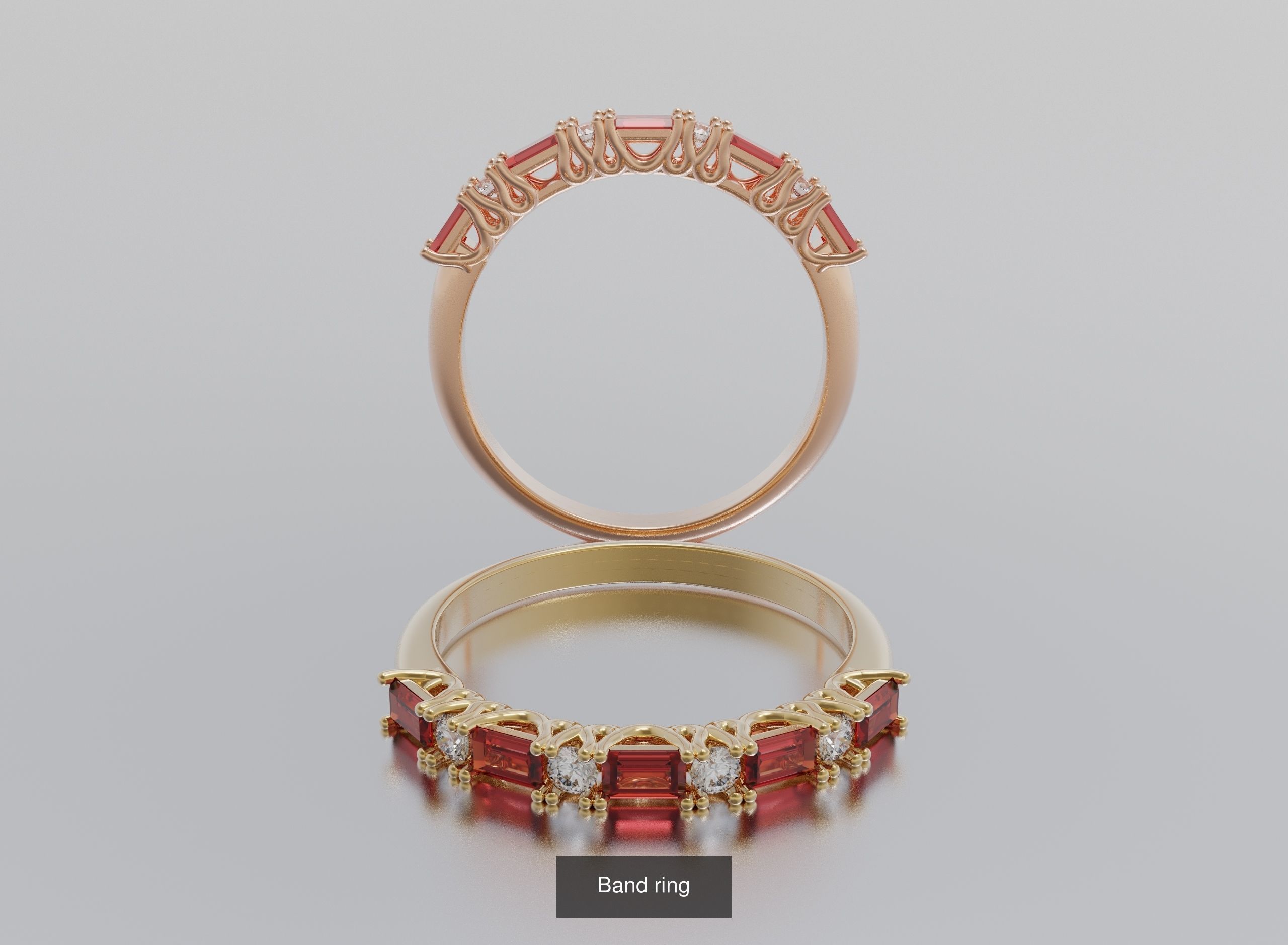 Ring  Bands 3D Model Collection_3