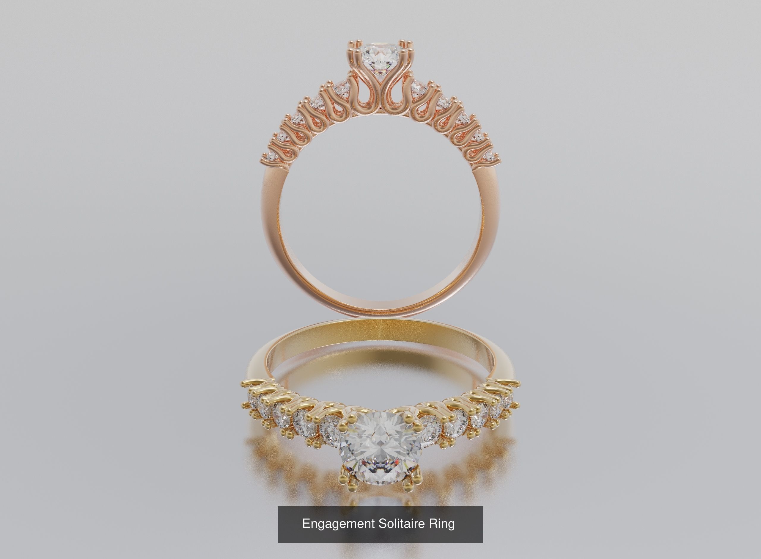 Ring  Bands 3D Model Collection_2