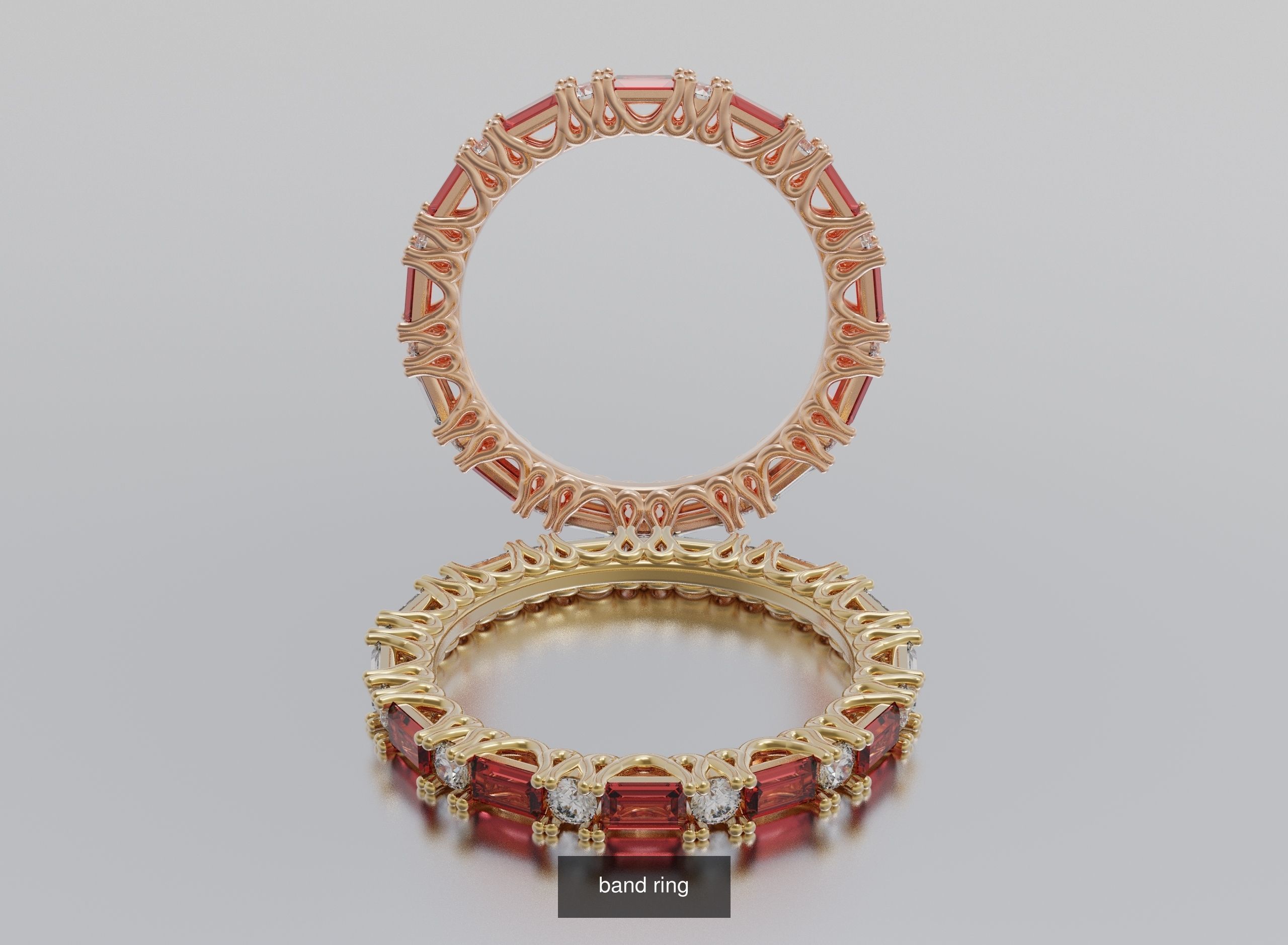 Ring  Bands 3D Model Collection_8
