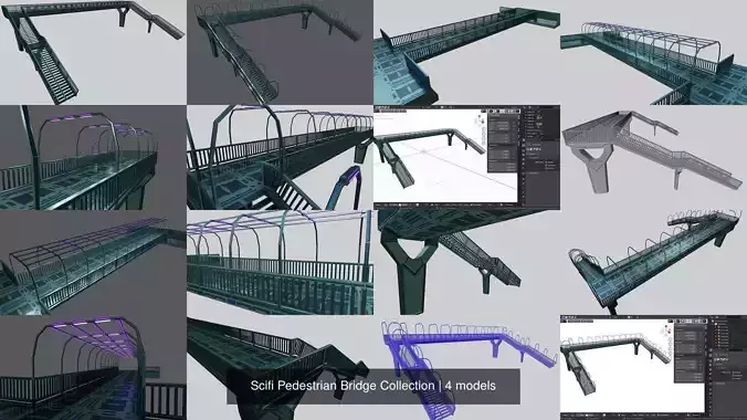 Scifi Pedestrian Bridge Collection 
