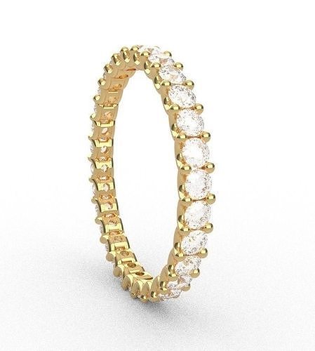 Ring with gems  3D print model