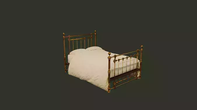 Gold Classic Metal Bed
