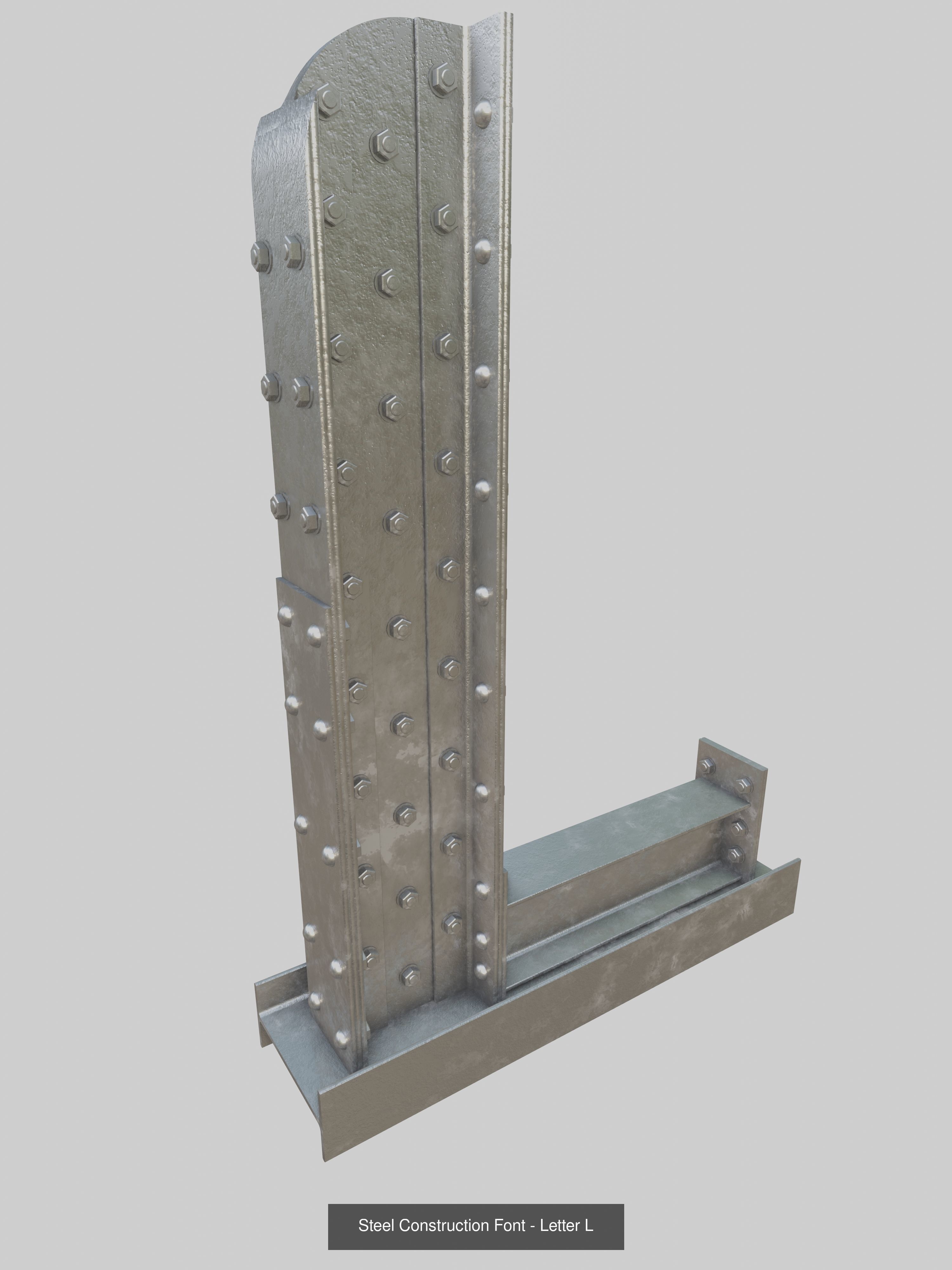 Steel Construction Letters And Numbers Collection _16