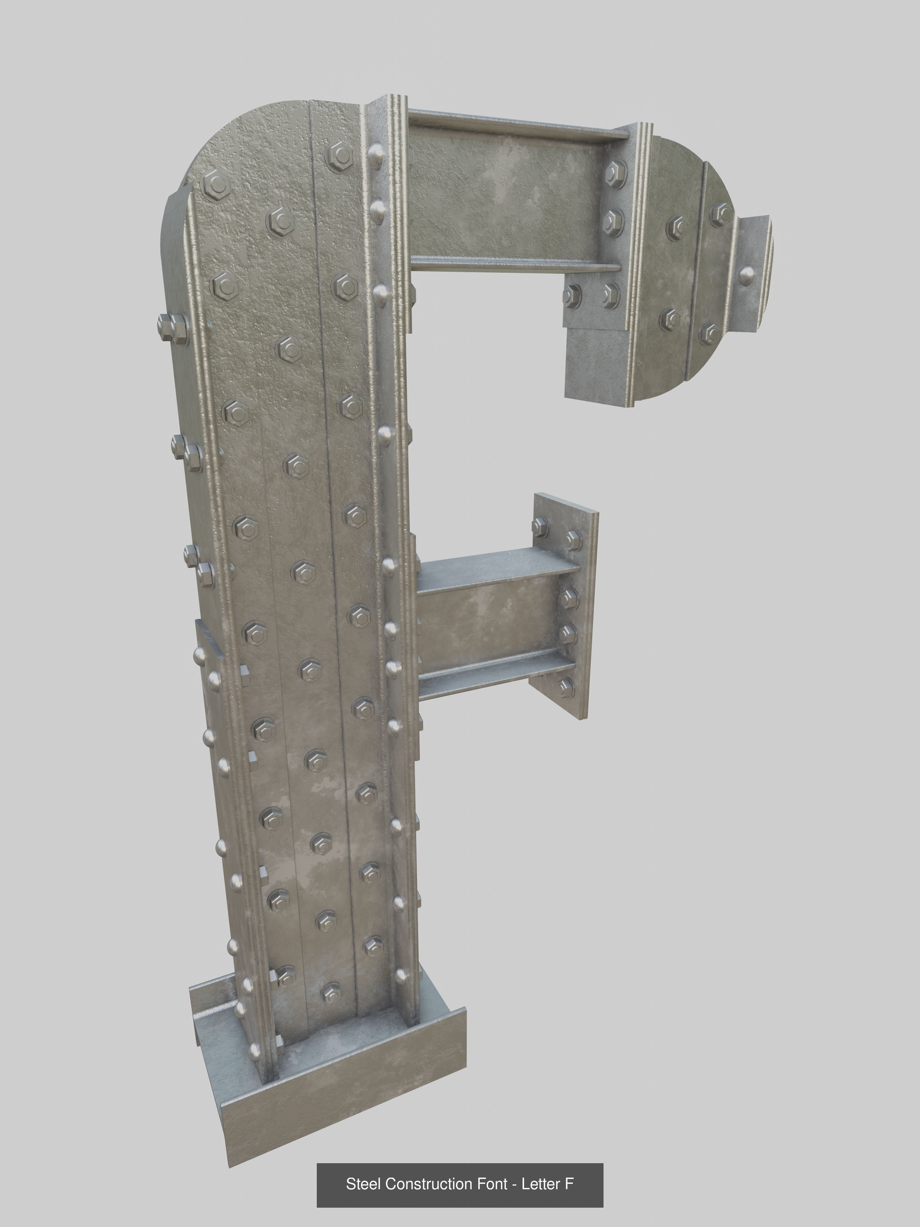 Steel Construction Letters And Numbers Collection _10