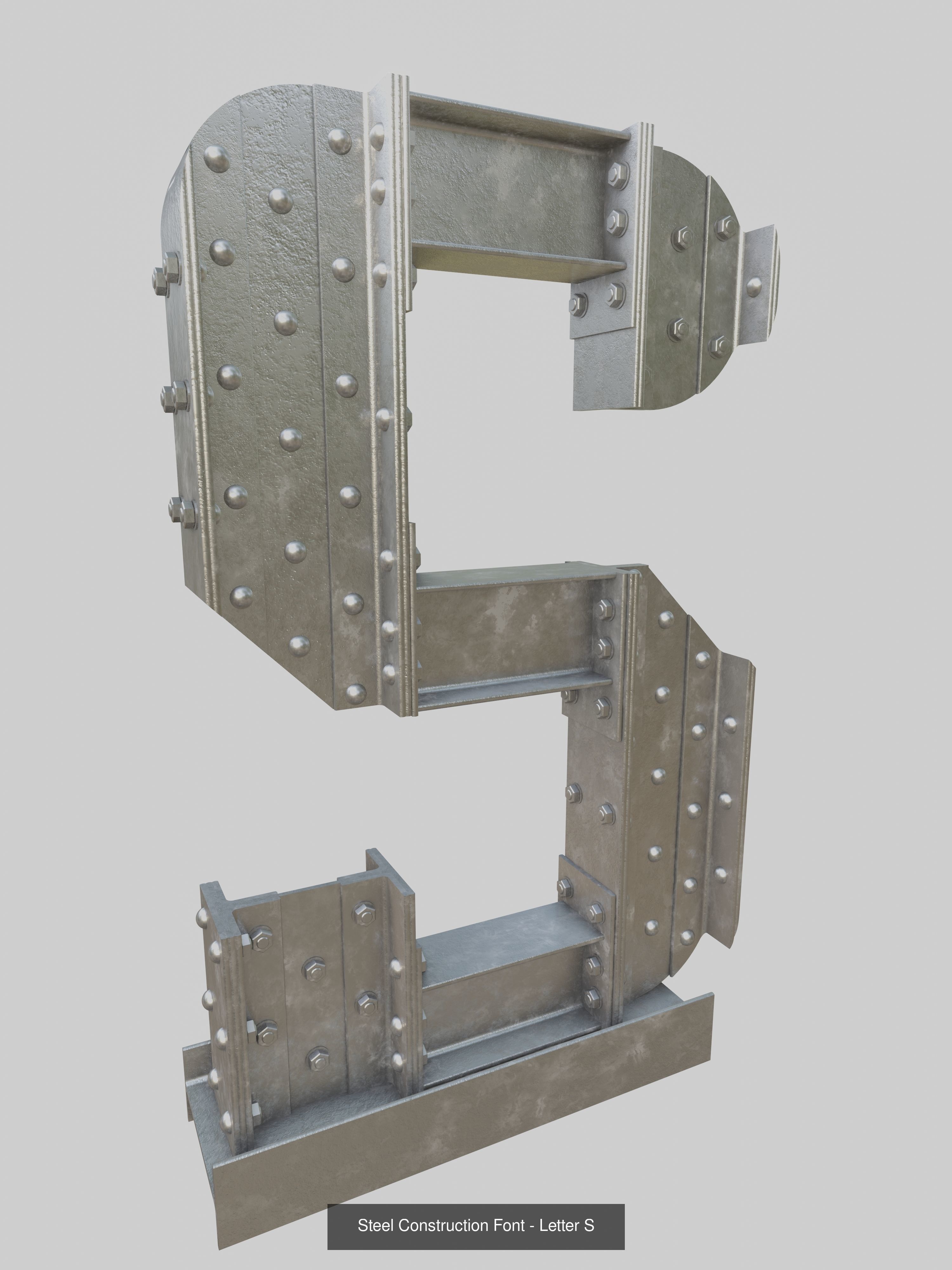 Steel Construction Letters And Numbers Collection _23