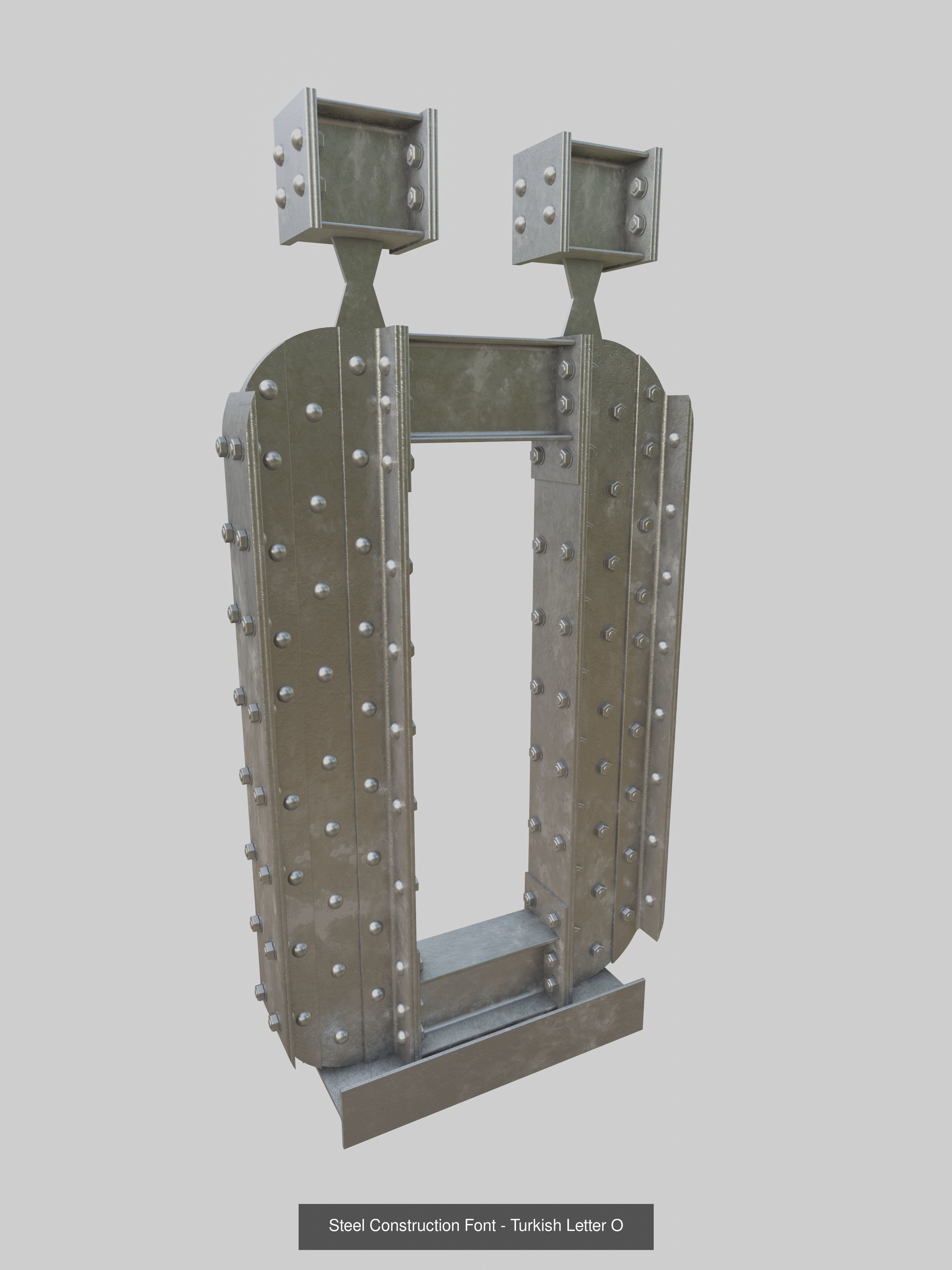 Steel Construction Letters And Numbers Collection _49