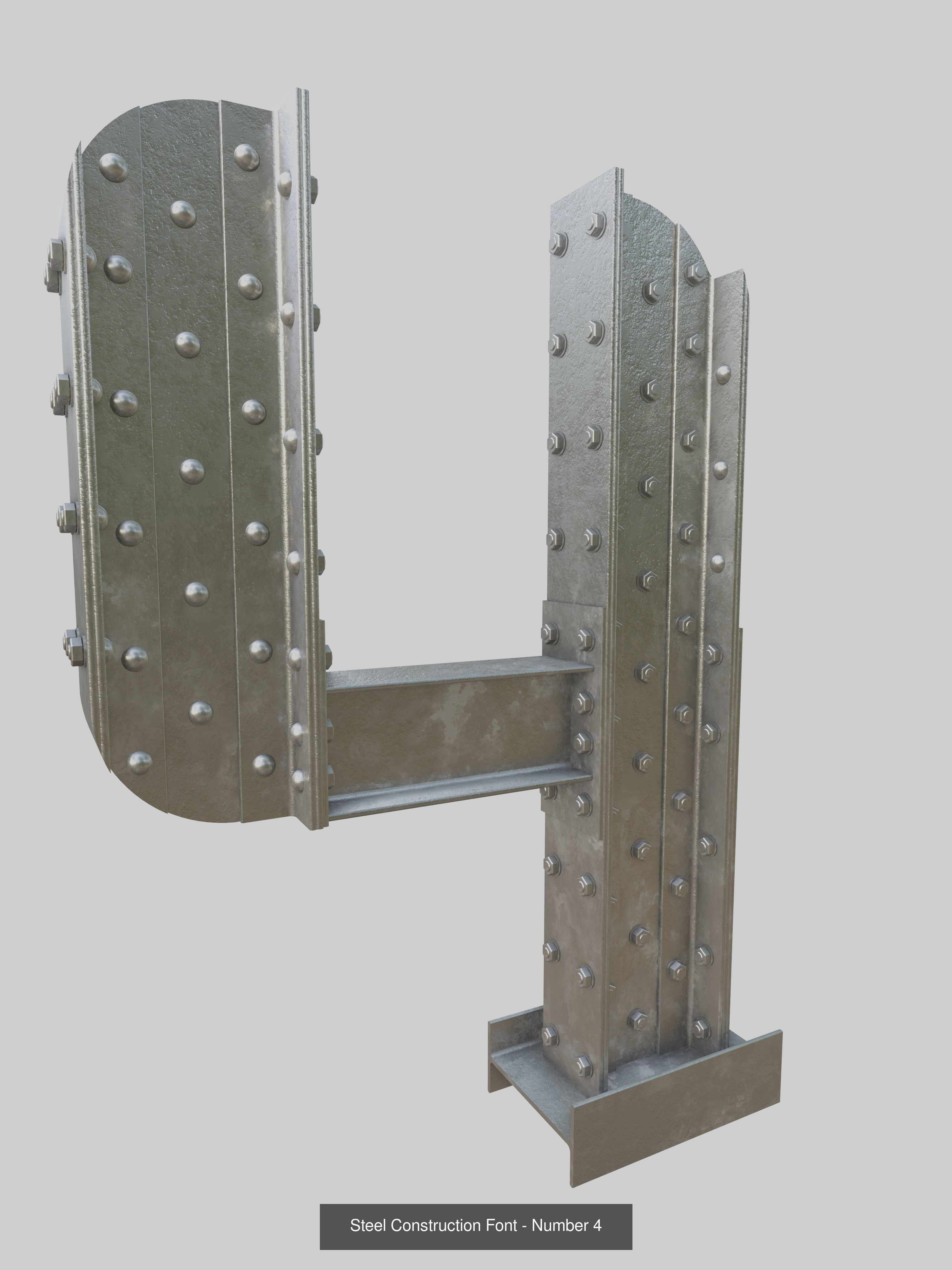 Steel Construction Letters And Numbers Collection _34