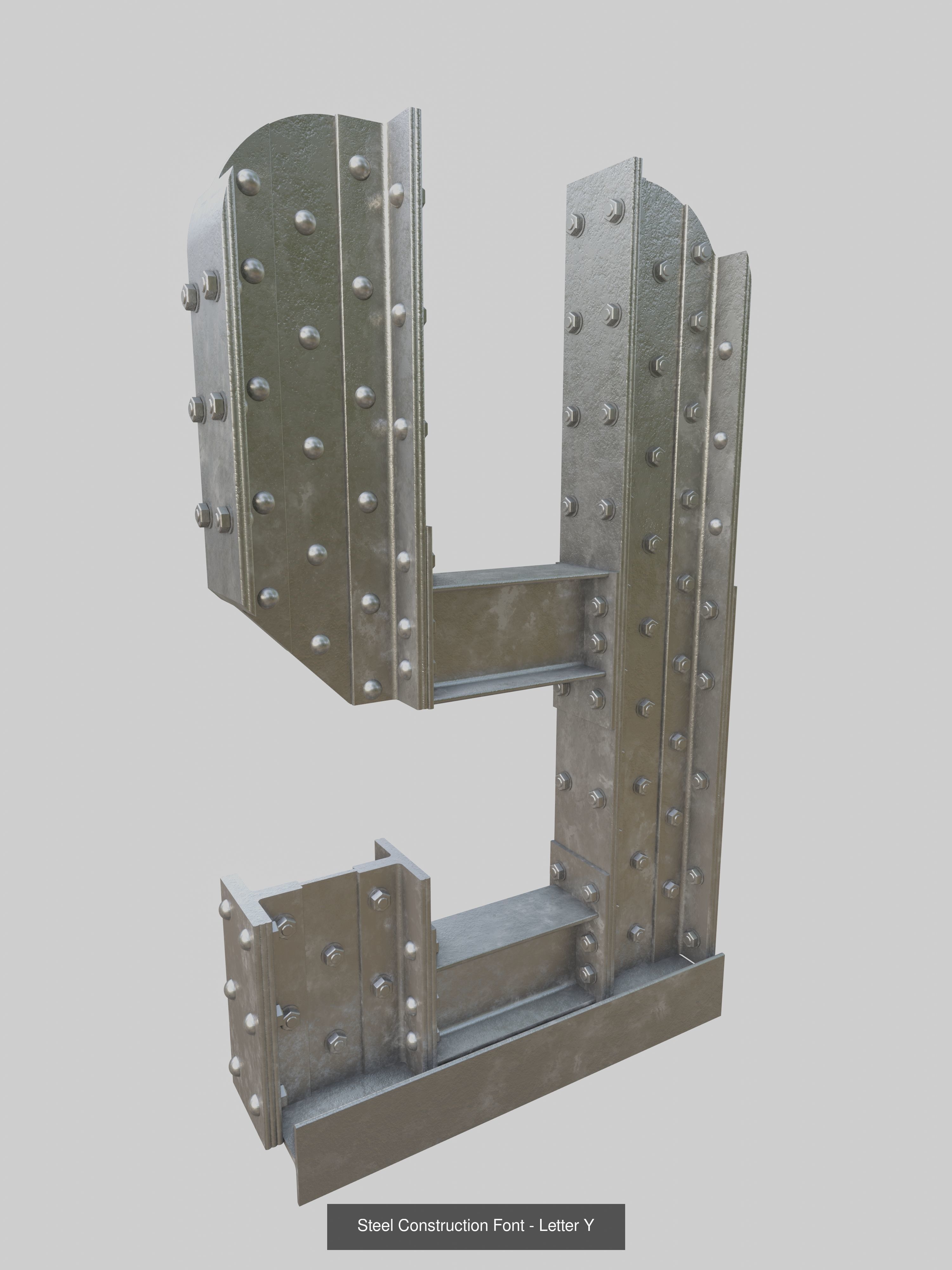 Steel Construction Letters And Numbers Collection _29