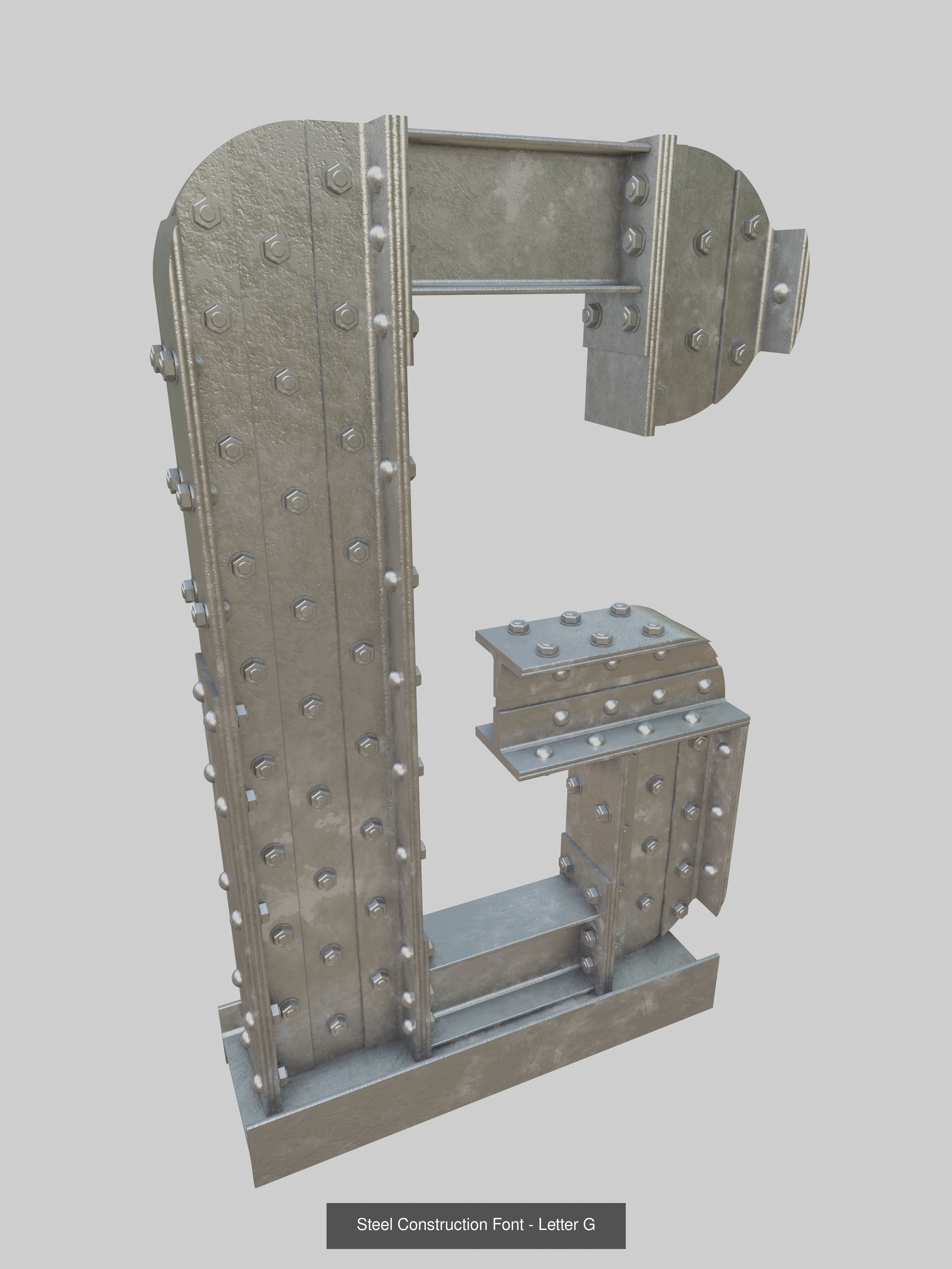 Steel Construction Letters And Numbers Collection _11