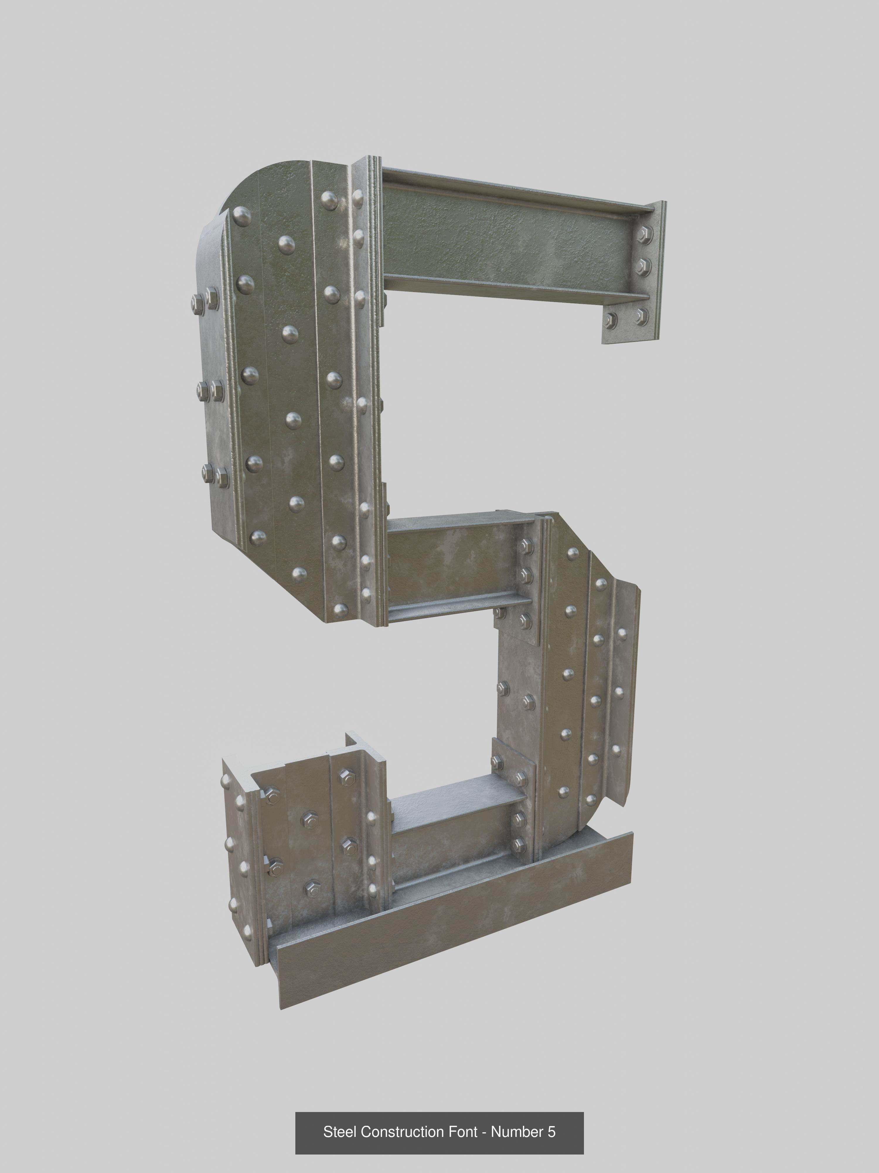 Steel Construction Letters And Numbers Collection _35
