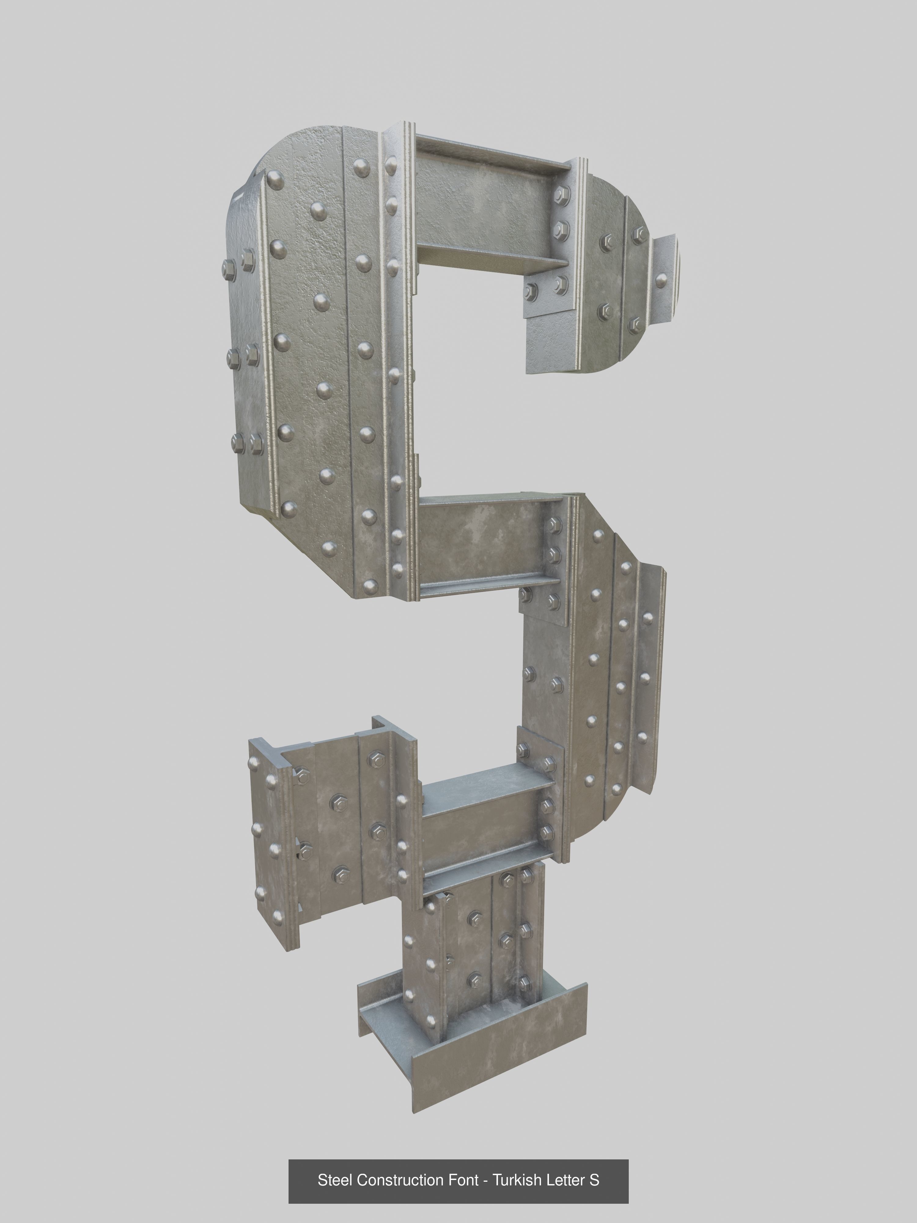 Steel Construction Letters And Numbers Collection _51