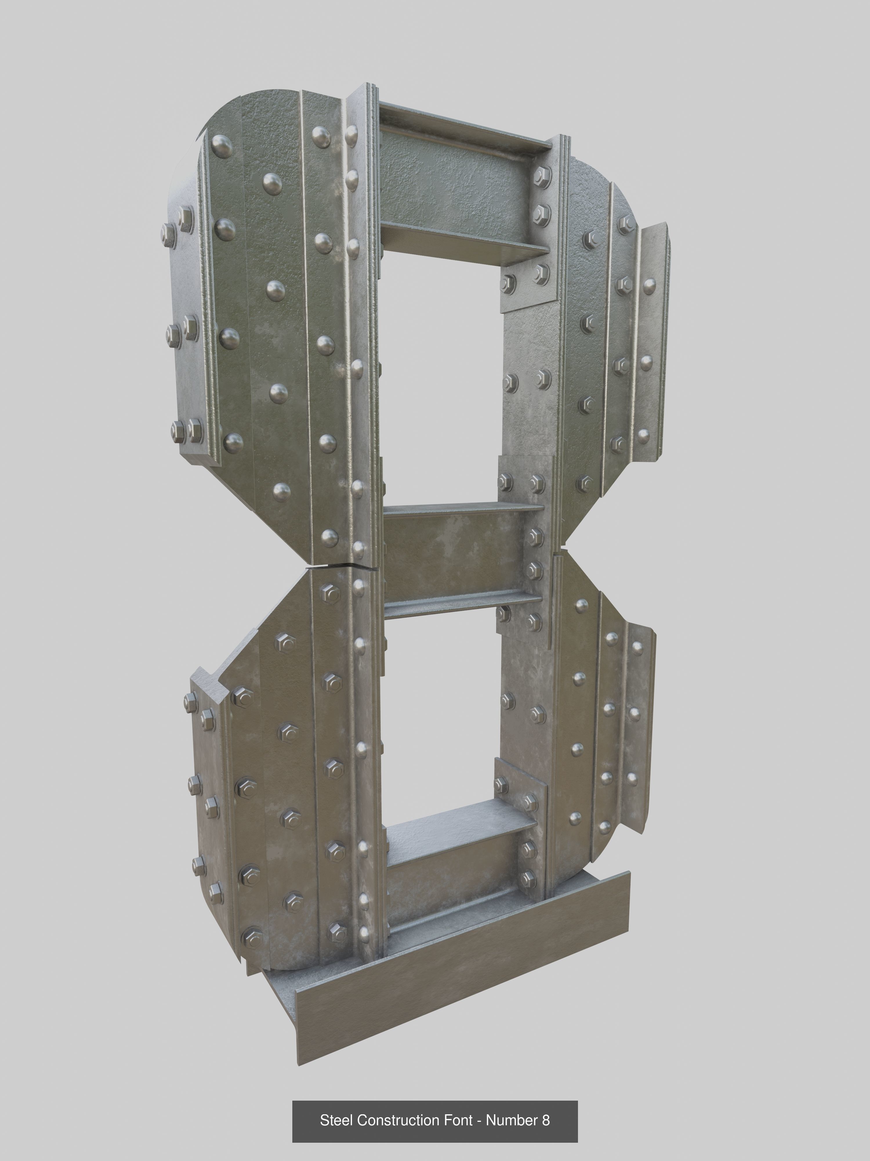 Steel Construction Letters And Numbers Collection _38