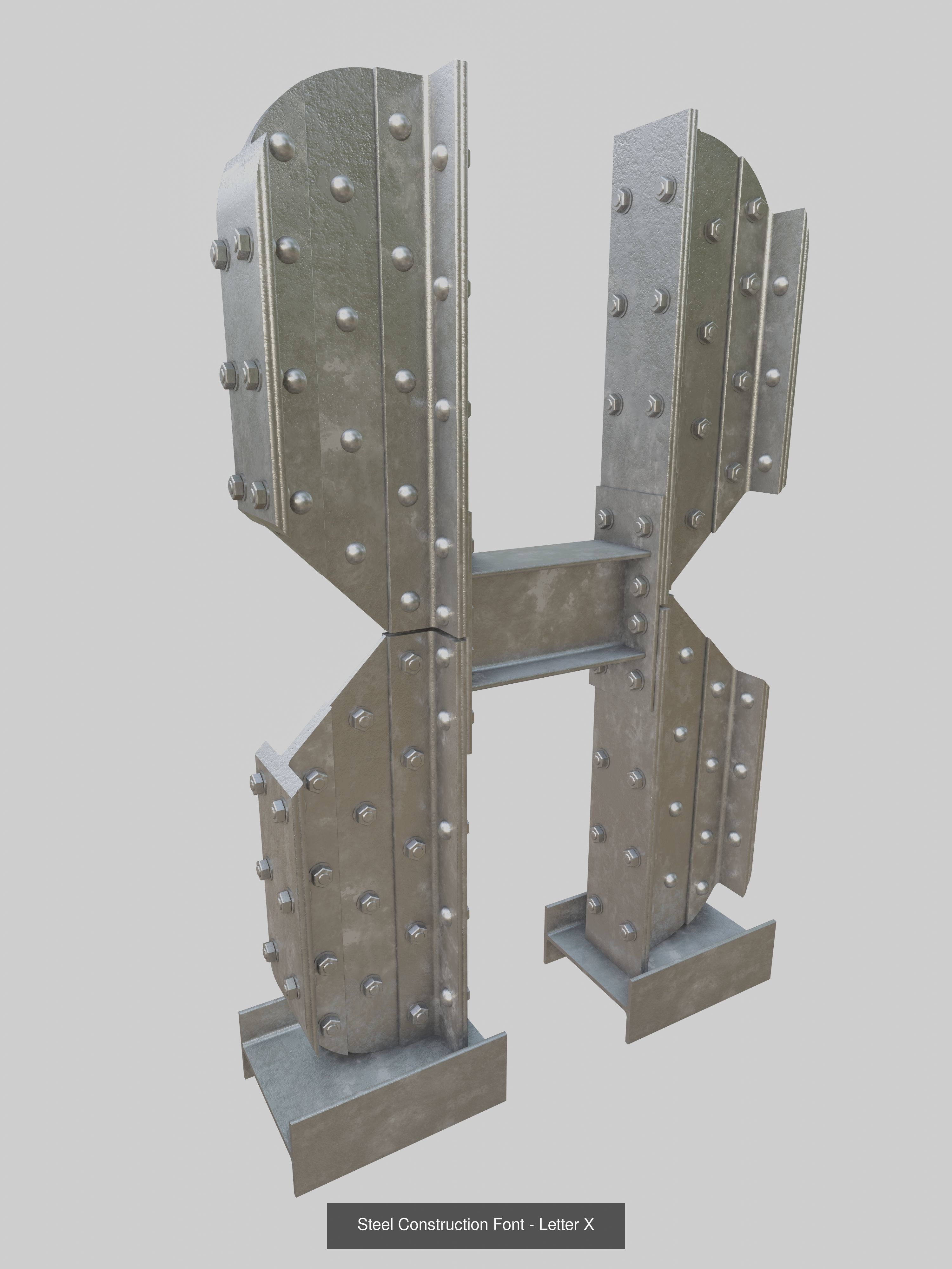 Steel Construction Letters And Numbers Collection _28