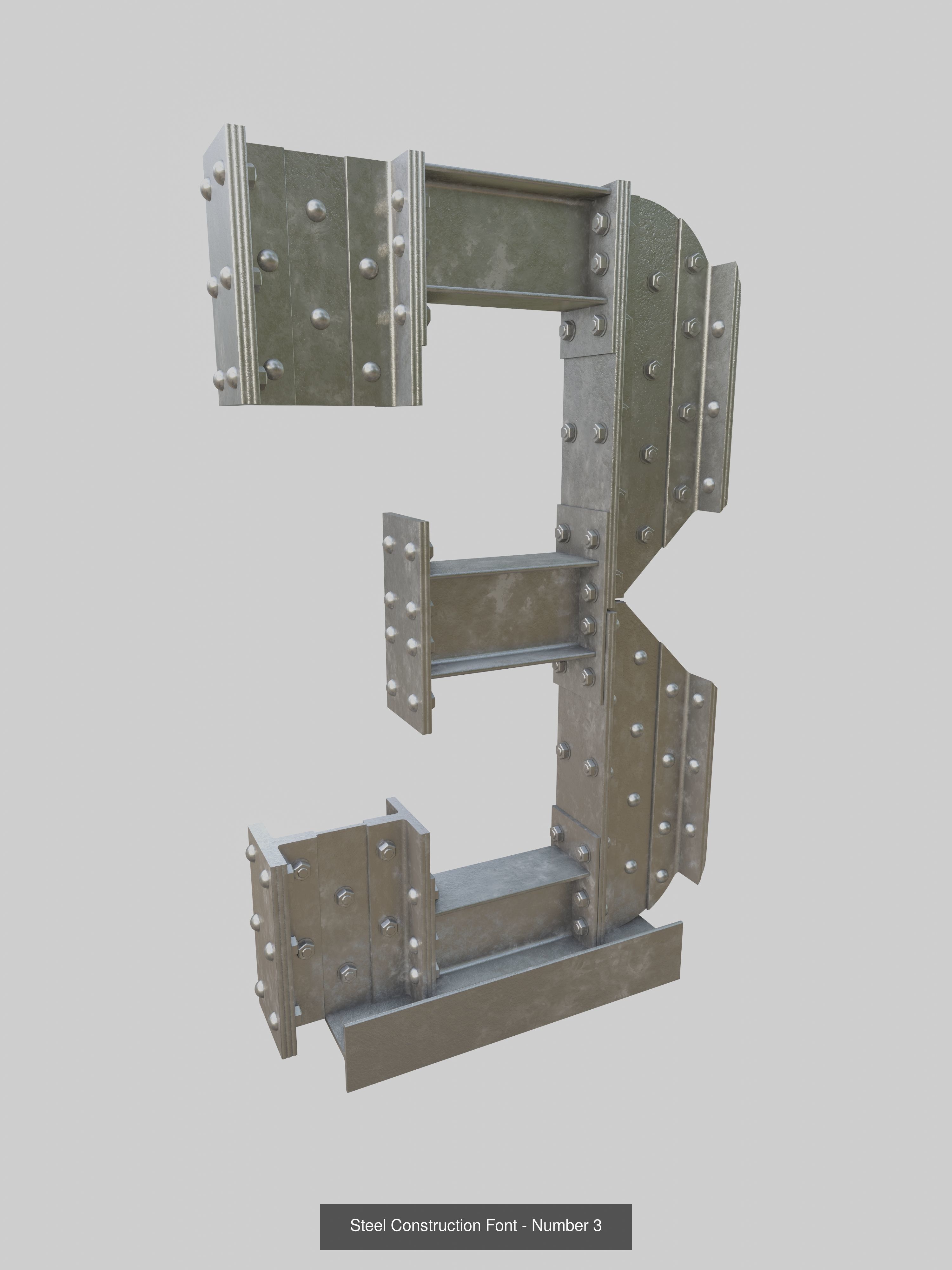 Steel Construction Letters And Numbers Collection _33