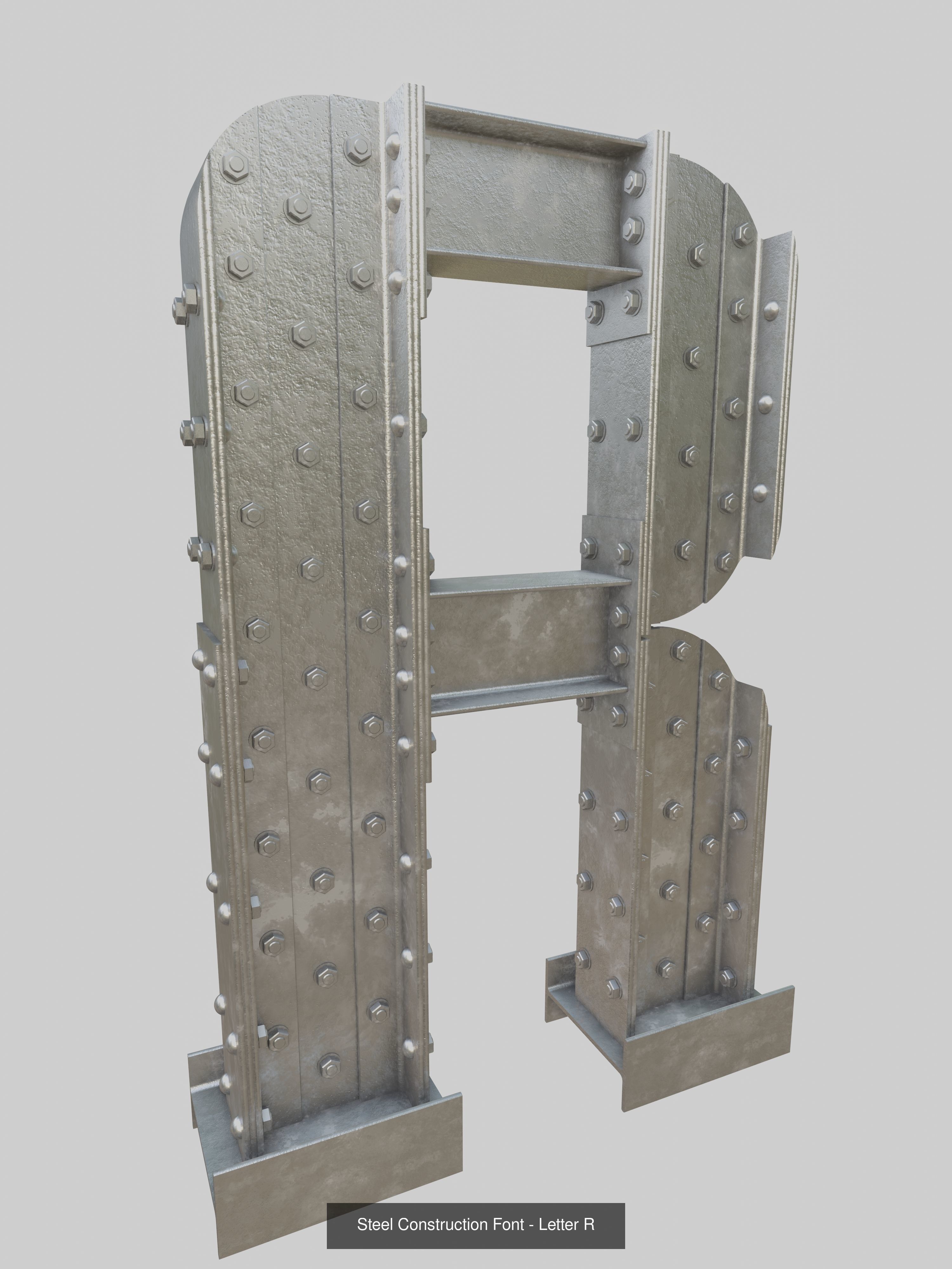 Steel Construction Letters And Numbers Collection _22