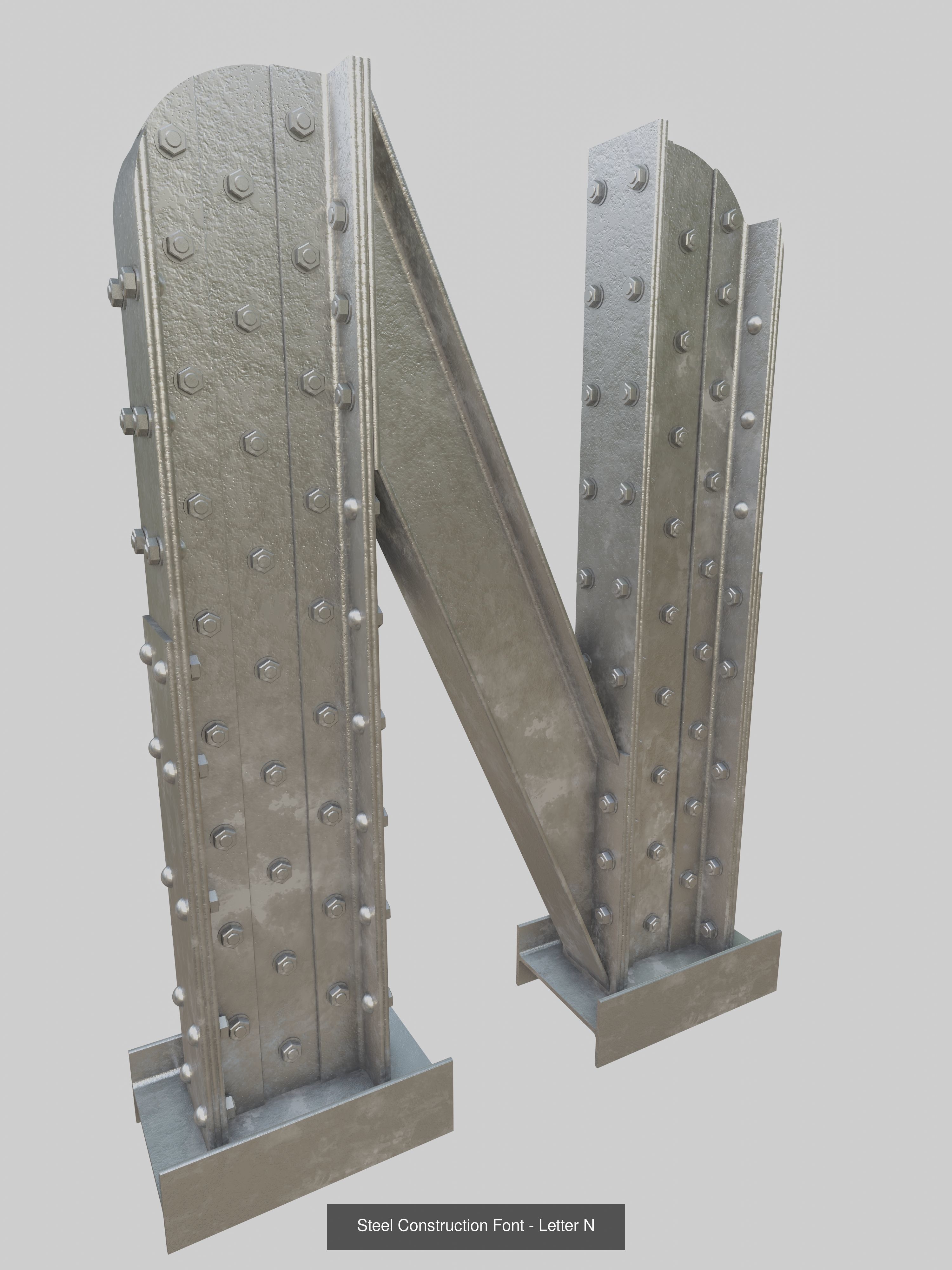 Steel Construction Letters And Numbers Collection _18