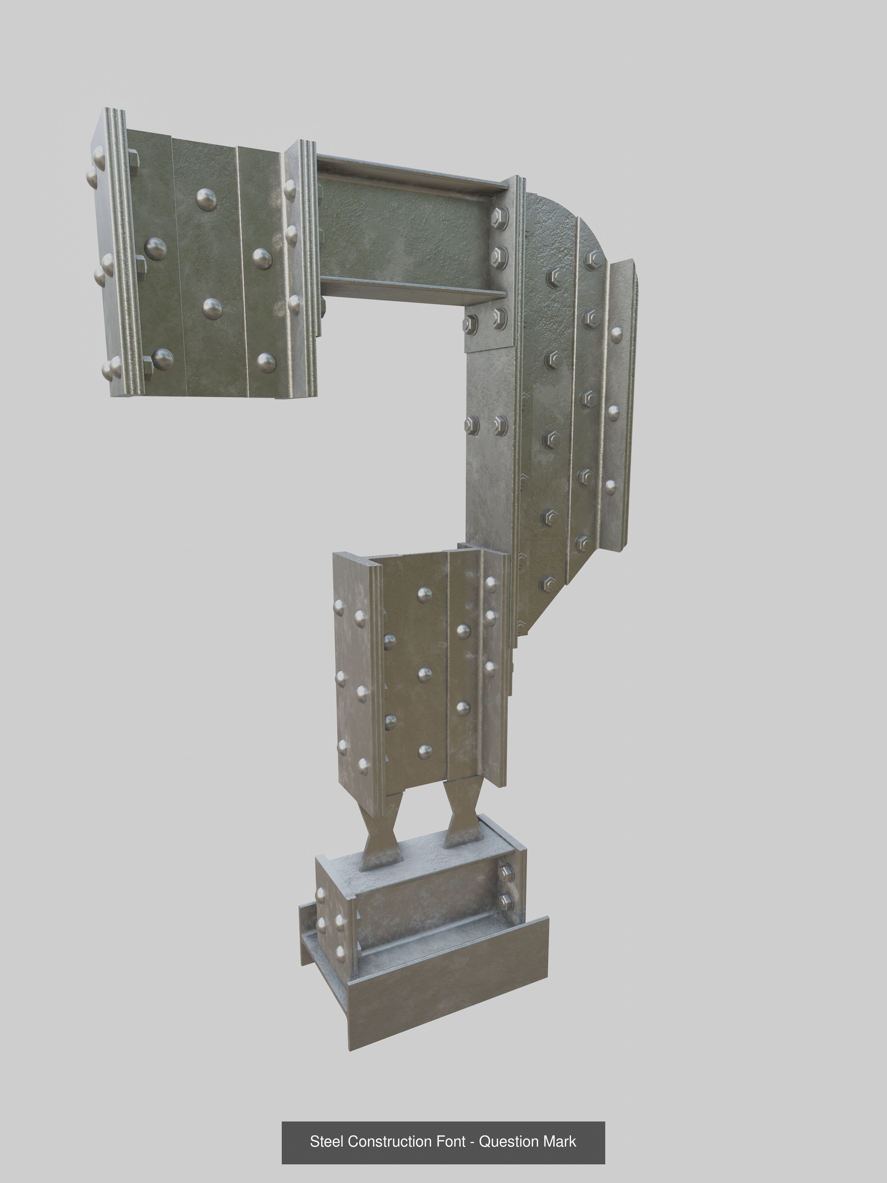 Steel Construction Letters And Numbers Collection _42