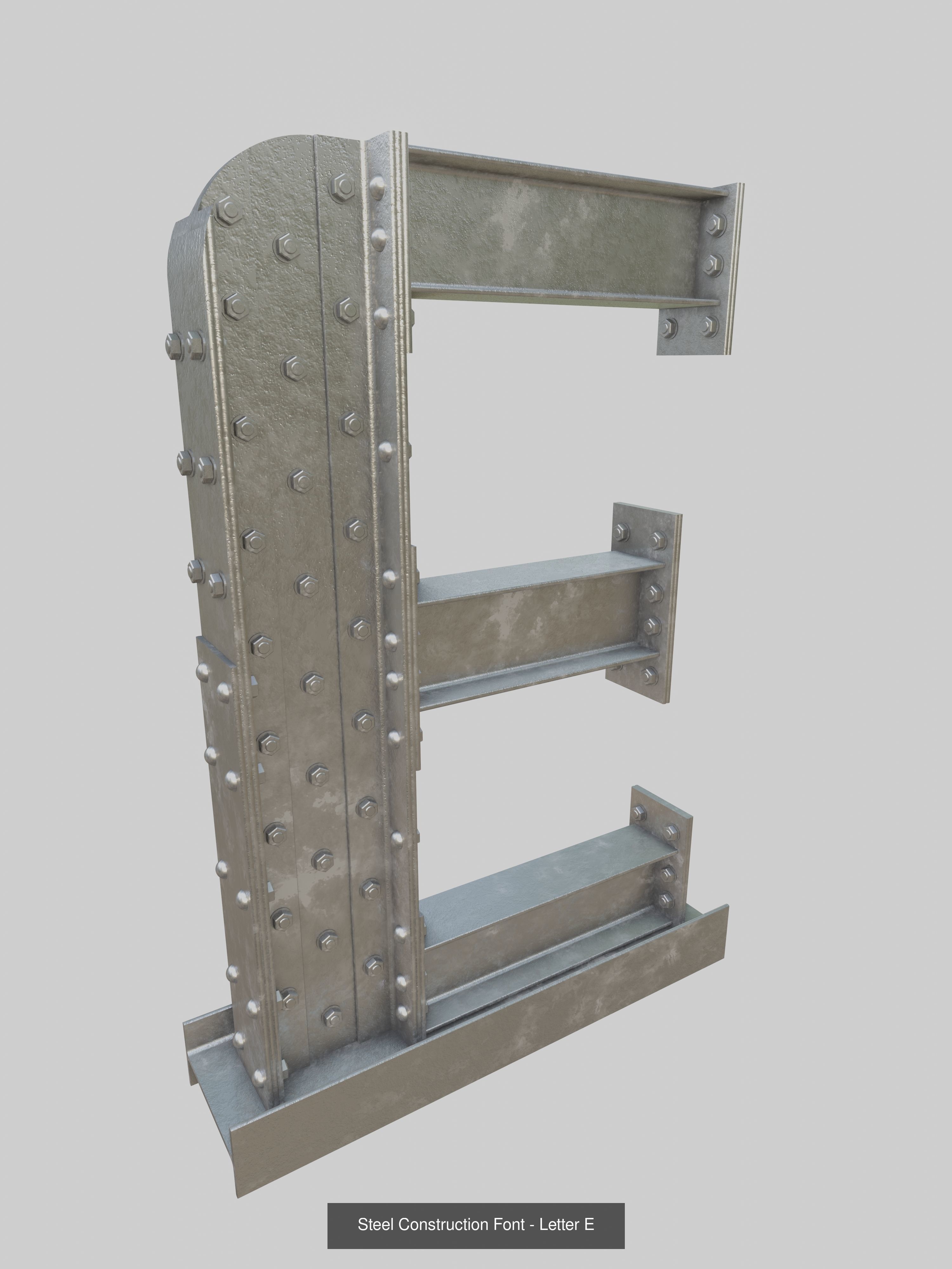 Steel Construction Letters And Numbers Collection _9